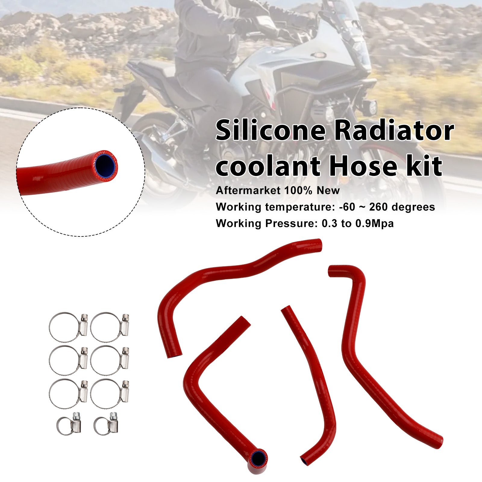 Silicone Radiator coolant Hose For Honda NX400 NX500 CB500 CB500F/X/R