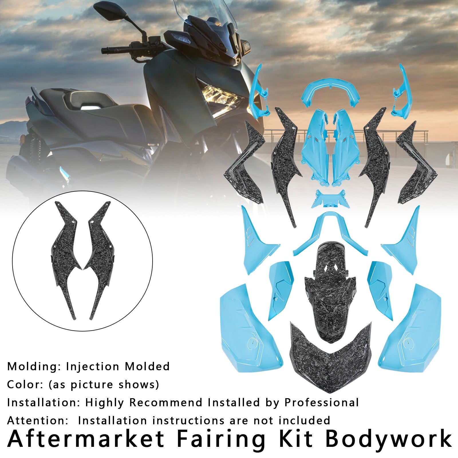 2023-2024 Yamaha X-MAX 300 XMAX Injection Bodywork Fairing Kit