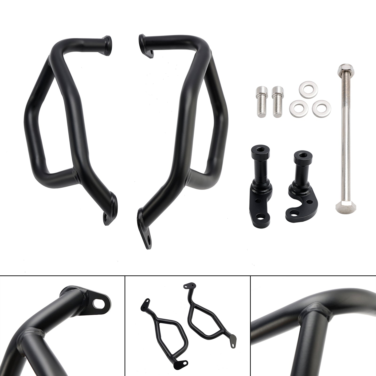 Crash Bar Lower Engine Guard Steel Frame Fit Silver For Honda Nx400 Nx500 24