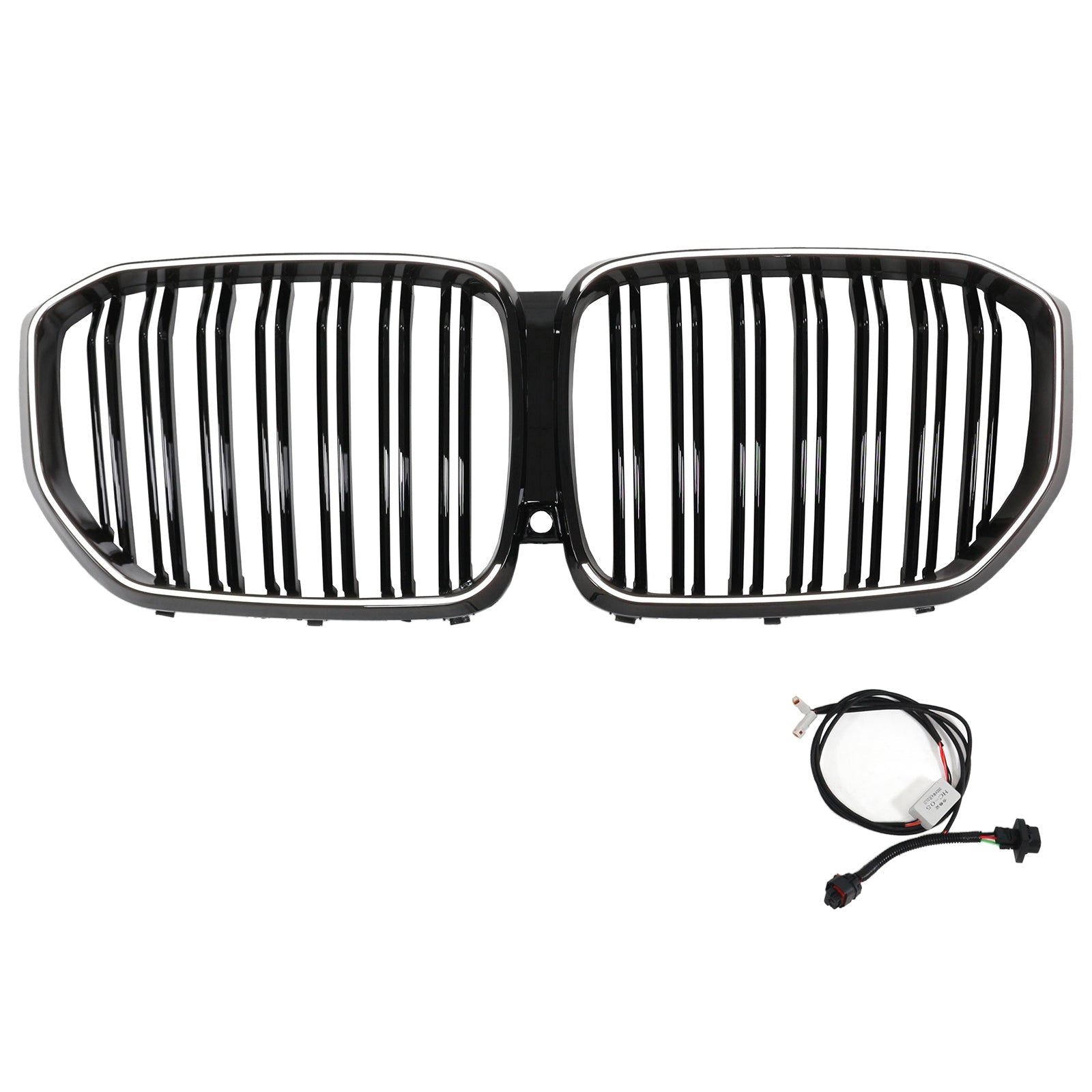 Double Slat Black Front Kidney Grille Fit BMW X5 G05 2019-2022 M-Performance