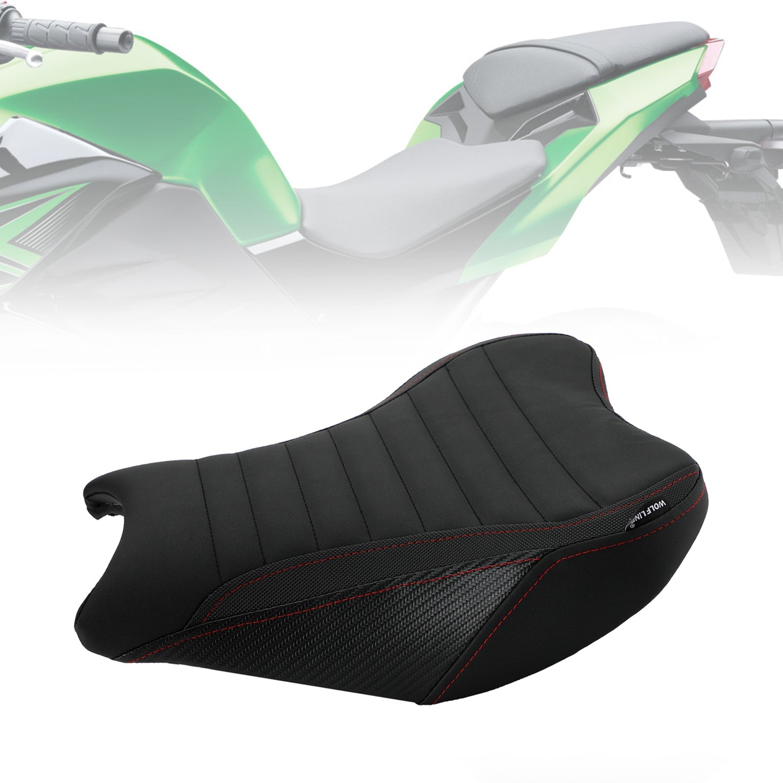 2017-2024 Fit For Kawasaki Ninja Z900 Rider Passenger Seat Front Rear Cushion Green