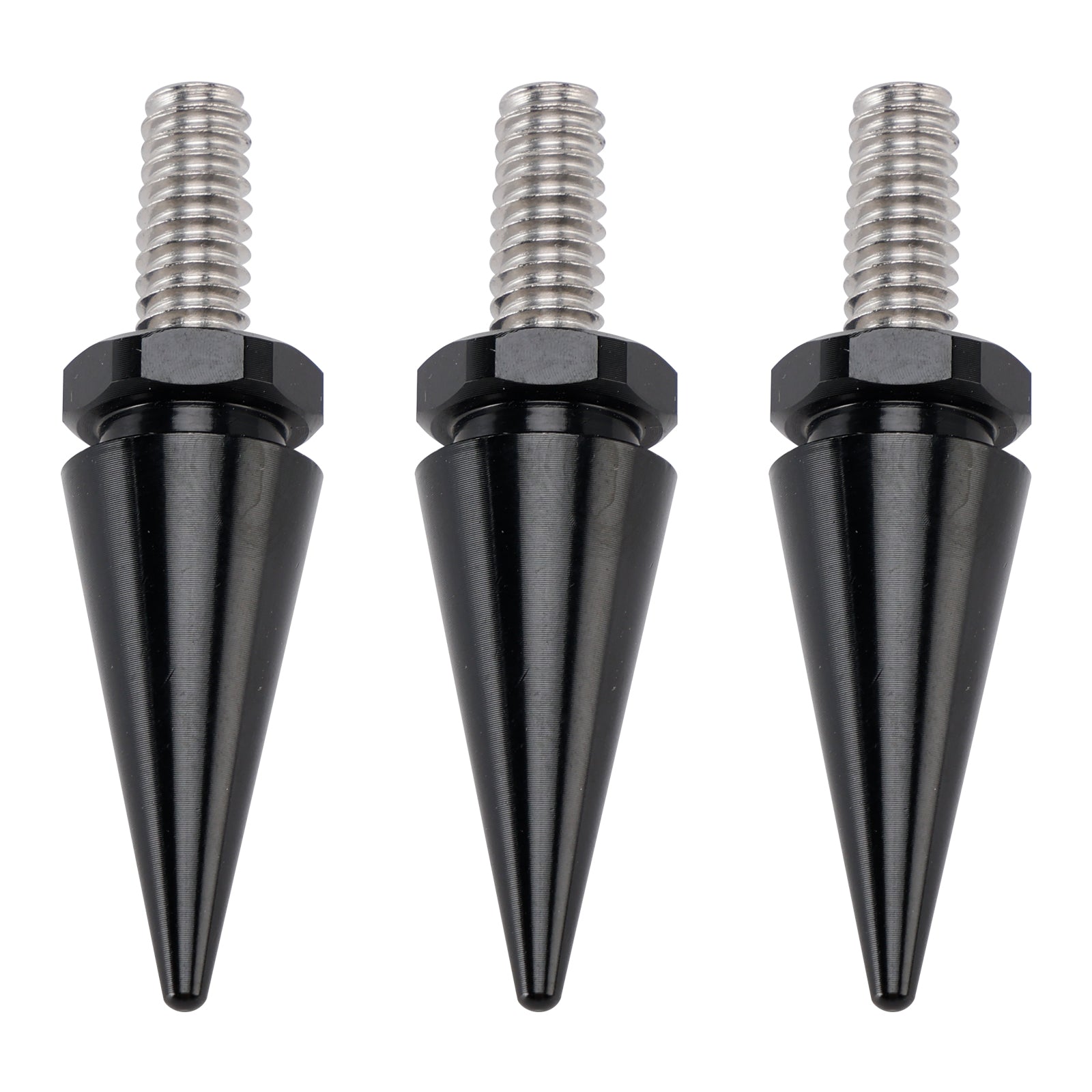 3X BLACK 1/2"-20 WINDSHIELD FAIRING MOUNTING SPIKE BOLTS FOR TOURING 1996-2013