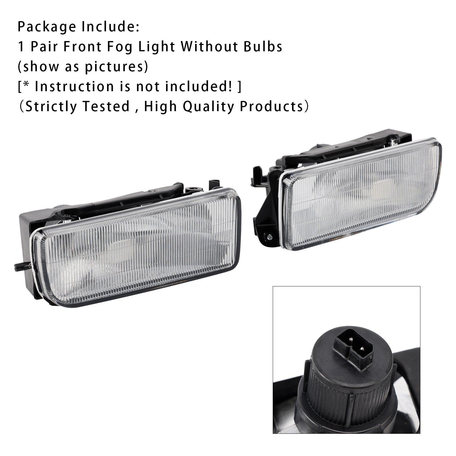 1992-1998 BMW E36 3-Series Pair Front Bumper Fog Light Without Bulbs