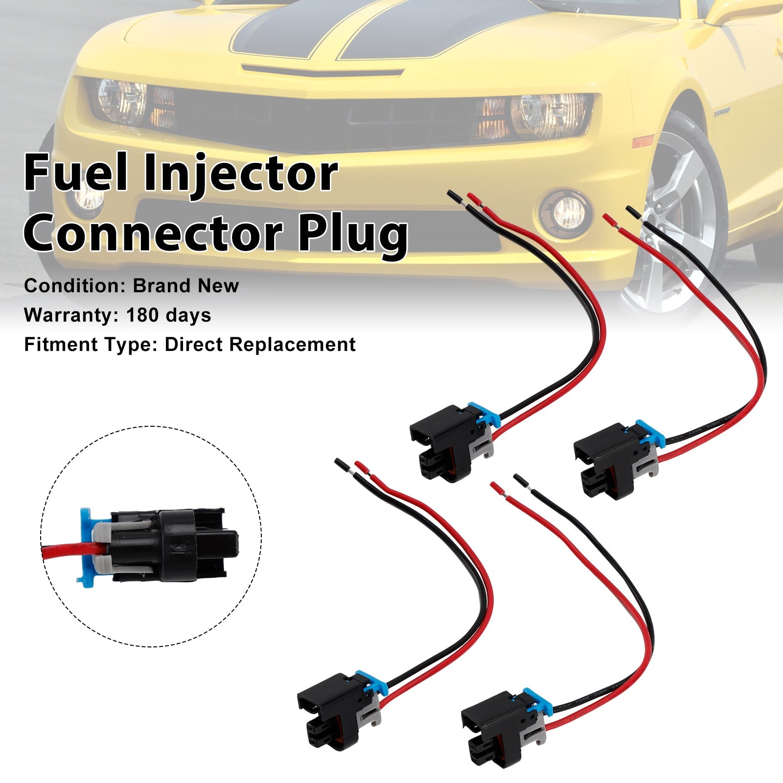 4PCS Fuel Injector Connector Plug Clip Pigtail Quick Disconnect Fit Buick