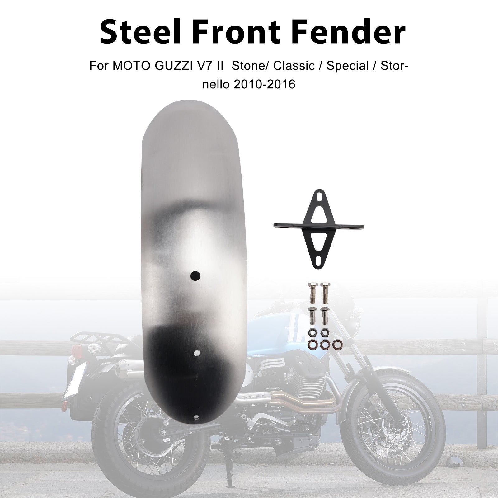 Steel Front Fender Fit For MOTO GUZZI V7 II Stone Classic Special 10-16