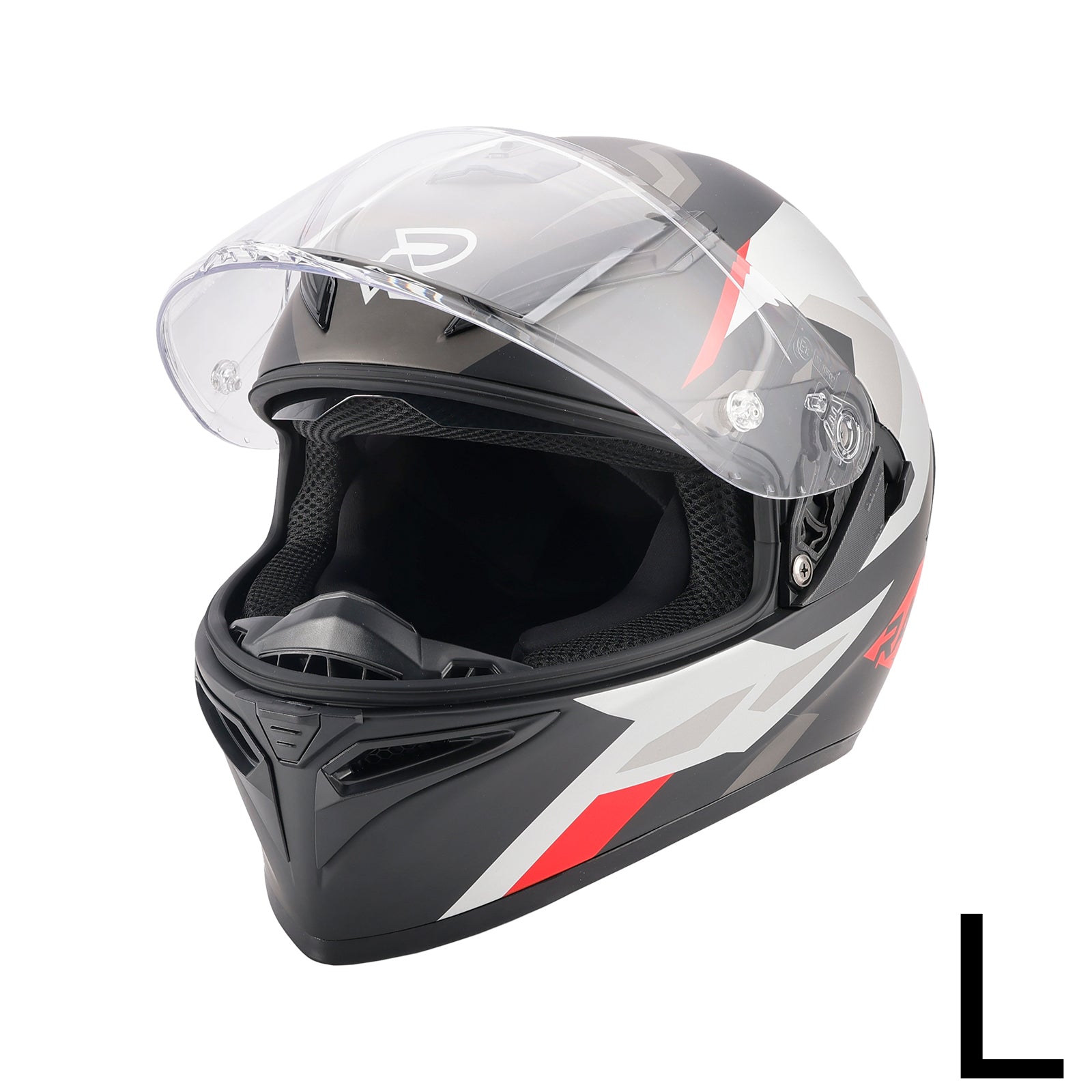 DOT Motorcycle Helmet Adult Street Full Face Red Black