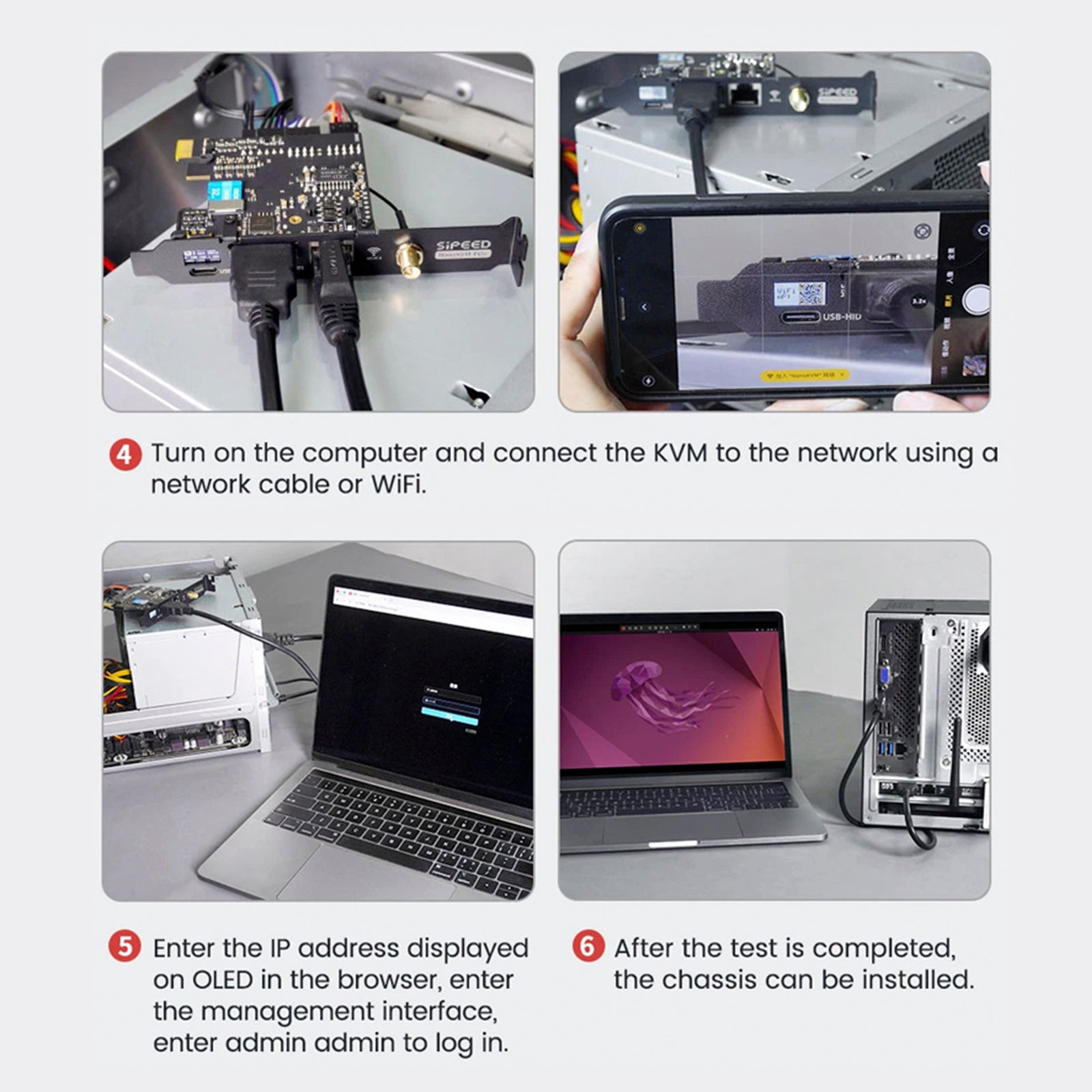 Sipeed NanoKVM-PCIe Remote Control Server RISC-VPiKVM Remote Desktop Installation