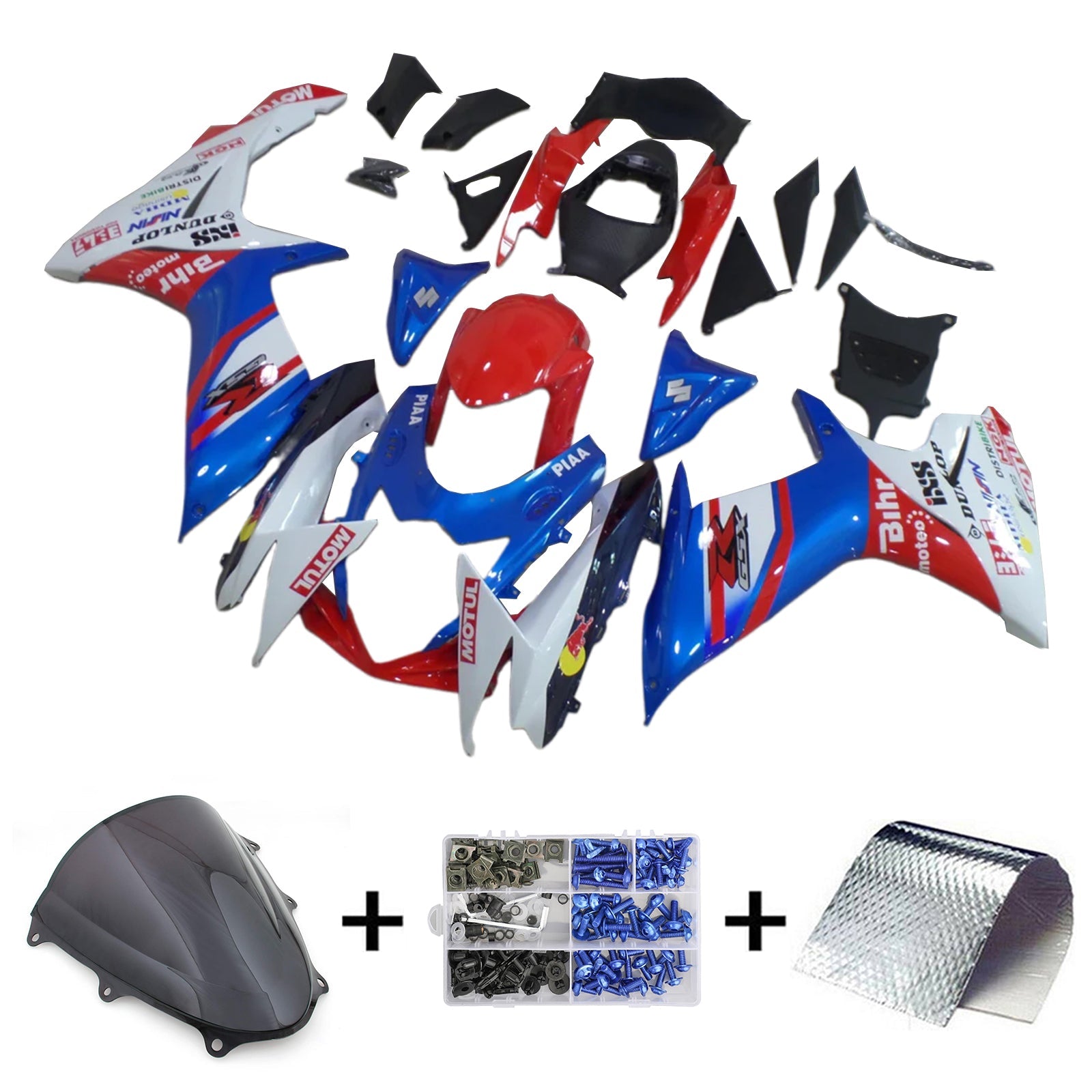 Amotopart Suzuki GSXR 600/750 2011-2025 K11 Fairing Kit Bodywork Plastic ABS