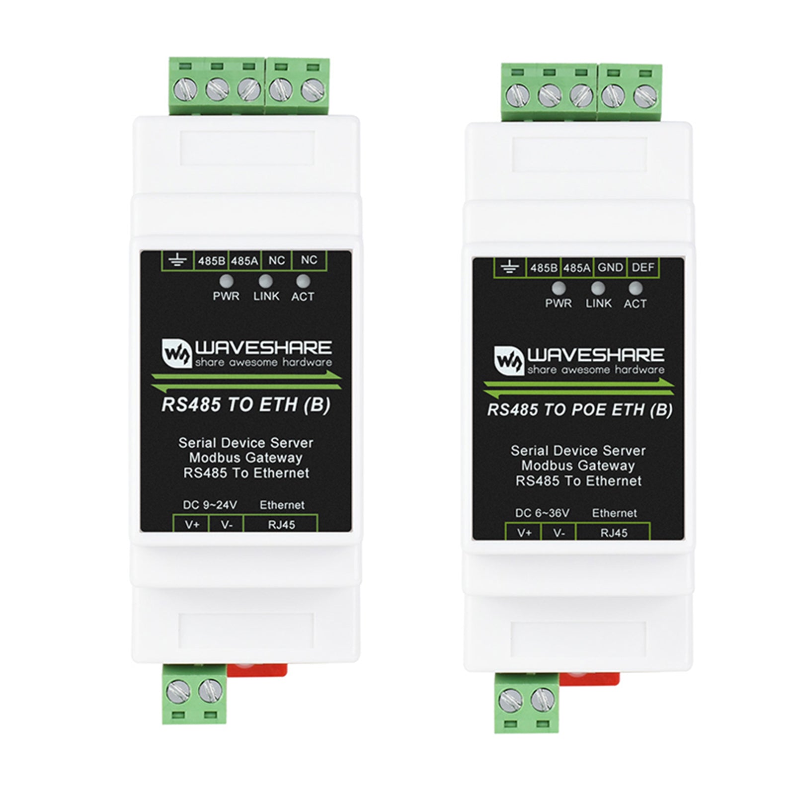 Industrial RS485 to RJ45 Ethernet Module Multi-Host to Serial Port Modbus Gateway