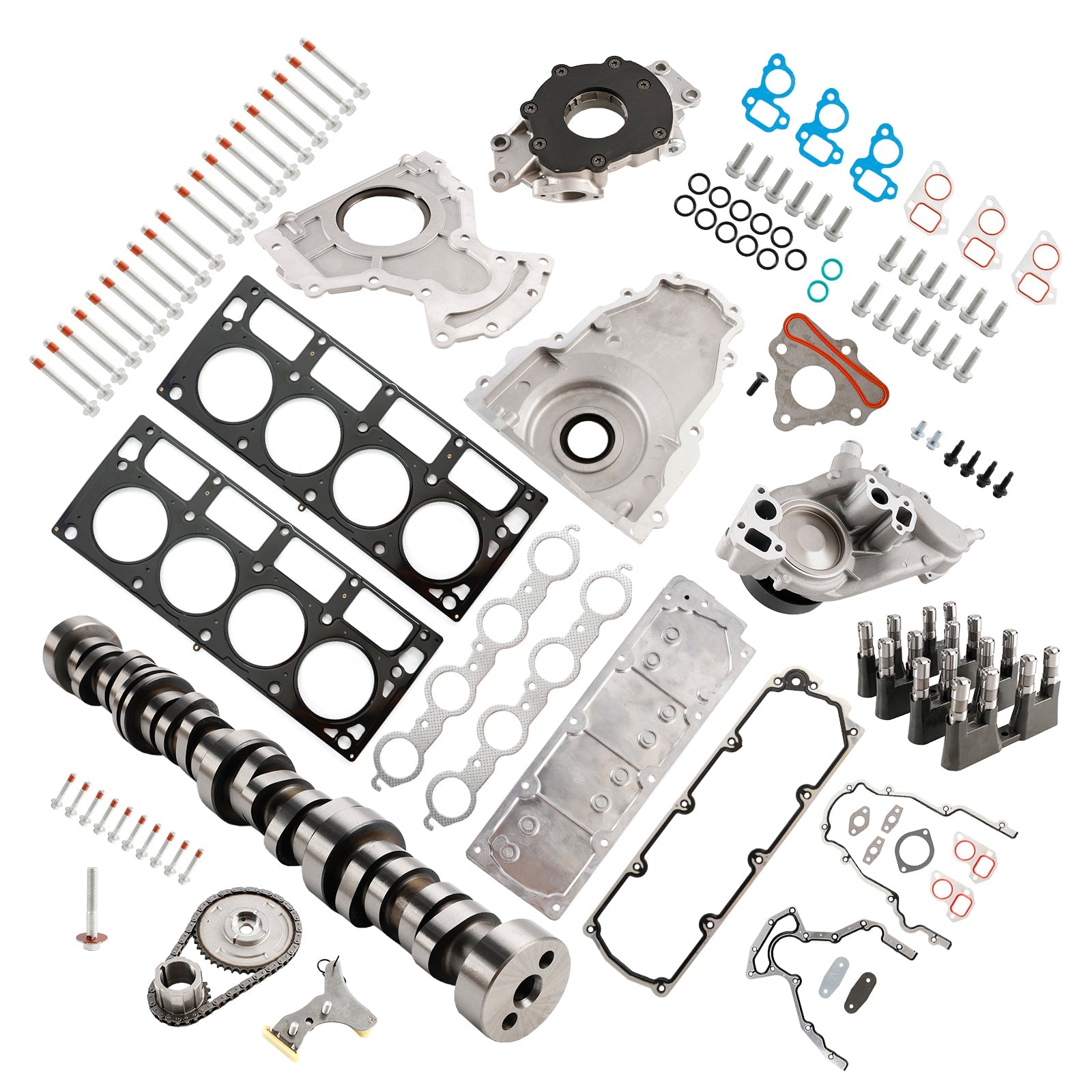 2010-2013 GMC SIERRA 5.3L 5328CC 325CID V8 OHV NON AFM DOD Cam Lifter Kit with Valley Cover +more