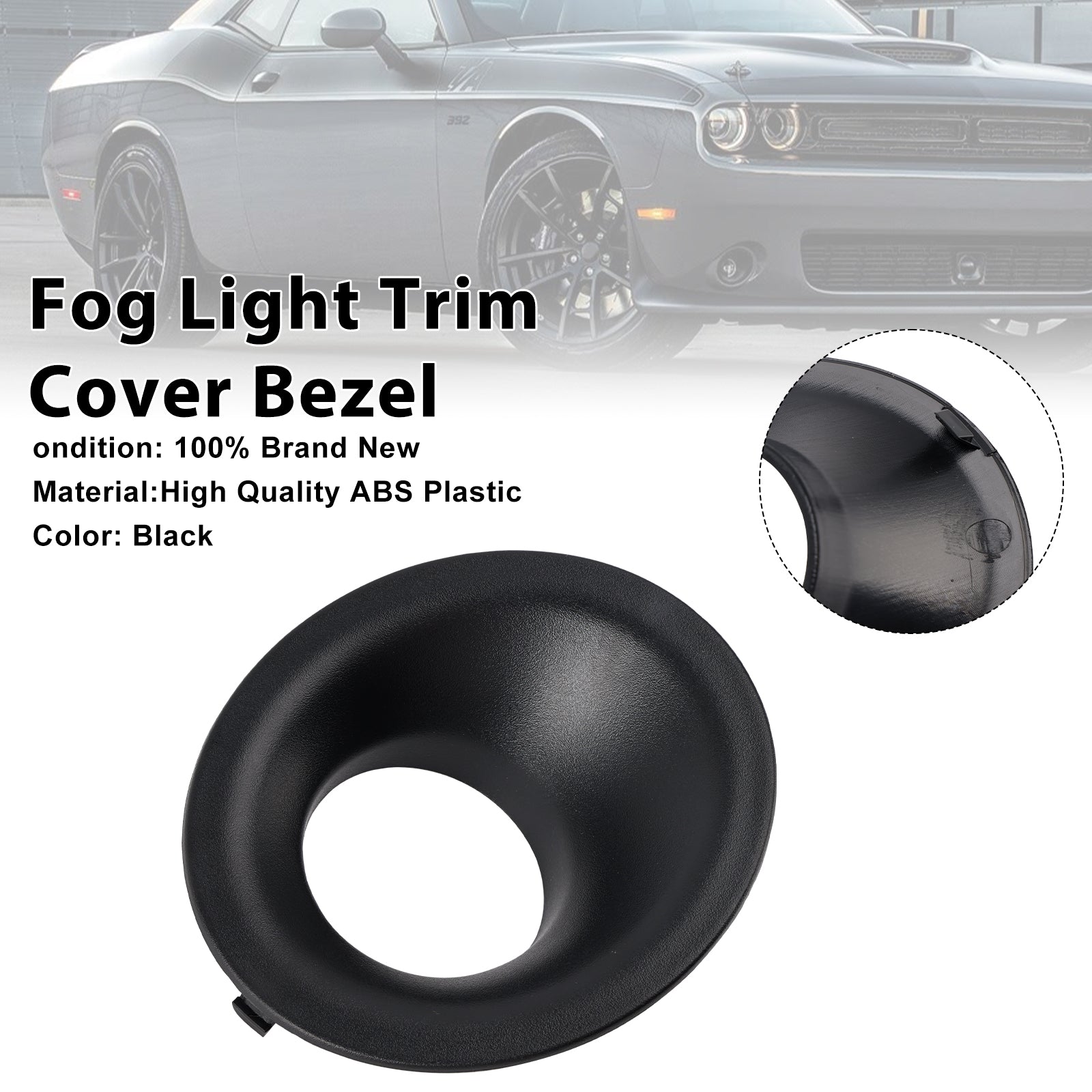 Left Front Fog Light Trim For Dodge Challenger 2015-2021 68259663AA