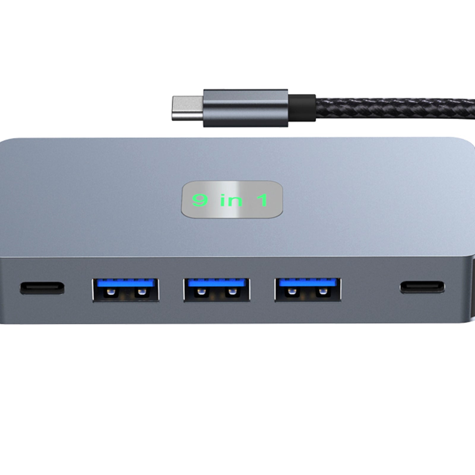 9 in 1 TYPE-C to RJ45(Gigabit)+USB3.0*3+HDMI+USB-CS Data+PD100W+SD/TF iPad Pro