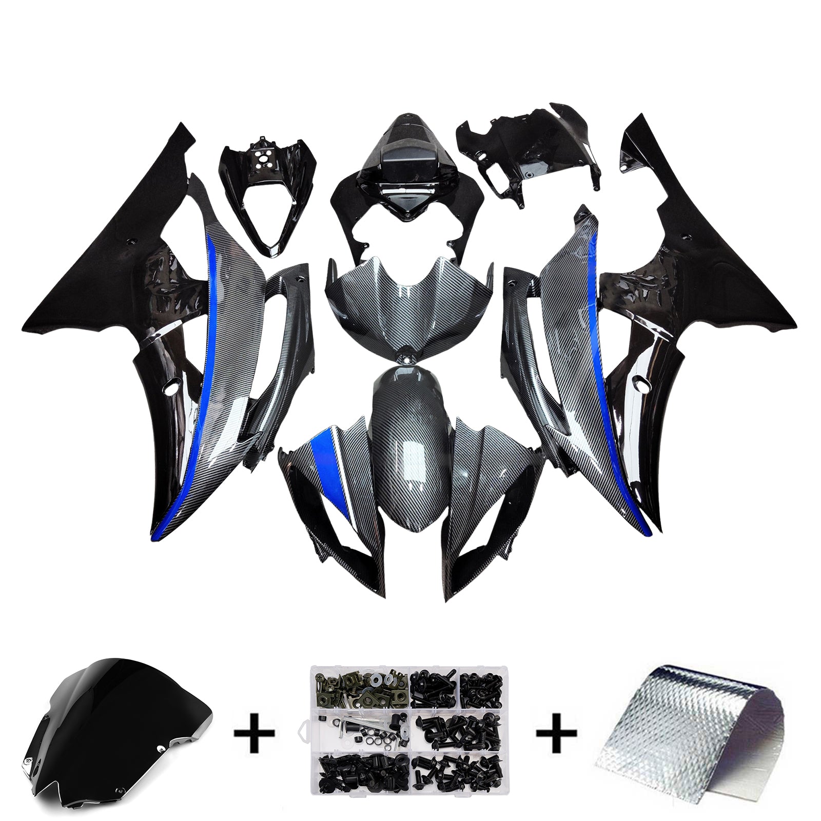 Injection Fairing Kit Bodywork Plastic ABS For Yamaha YZFR6 YZF-R6 2008-2016