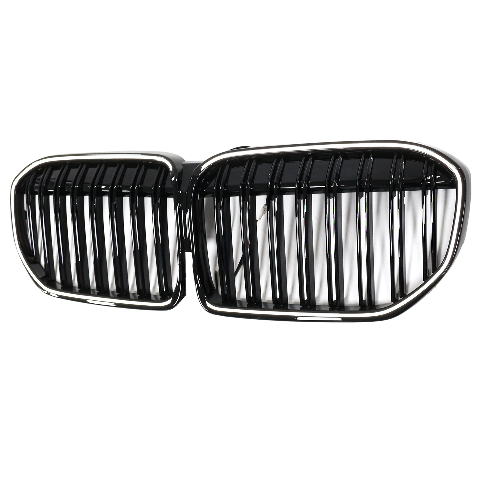 Double Slat Gloss Black Front Grill Grille Fit BMW 7 Series G11 G12 2019-2022