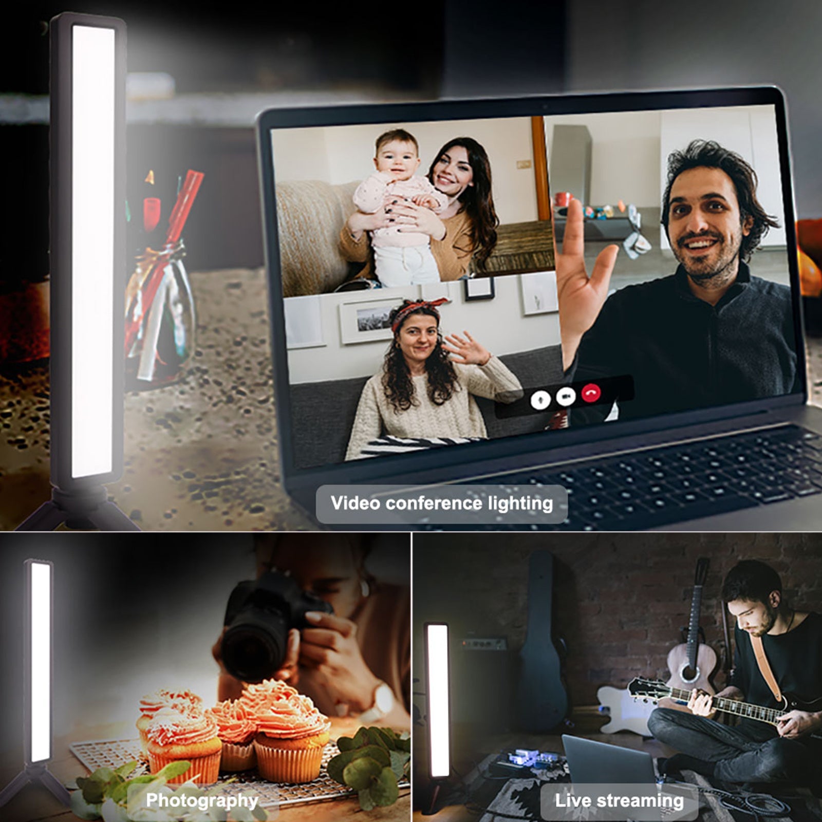 WS66 RGB LED 비디오 라이트 채우기 조명 비디오 카메라 휴대 전화 라이브 뷰티 야외