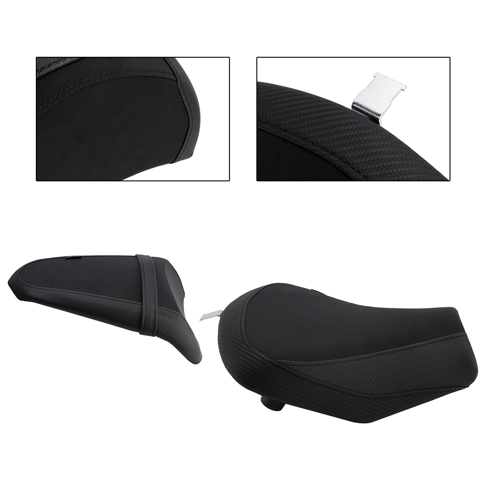 2017-2025 For Kawasaki Ninja 650 Z650 Front&Rear Raider Passenger Cushion Kit Black