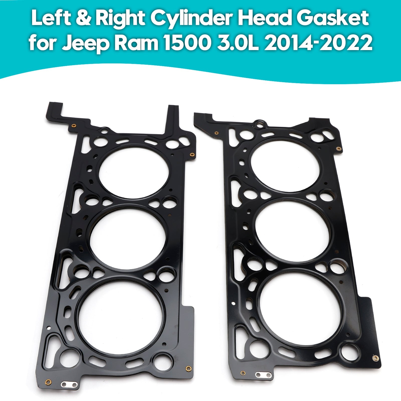 Left & Right Cylinder Head Gasket for Jeep Ram 1500 3.0L 2014-2022