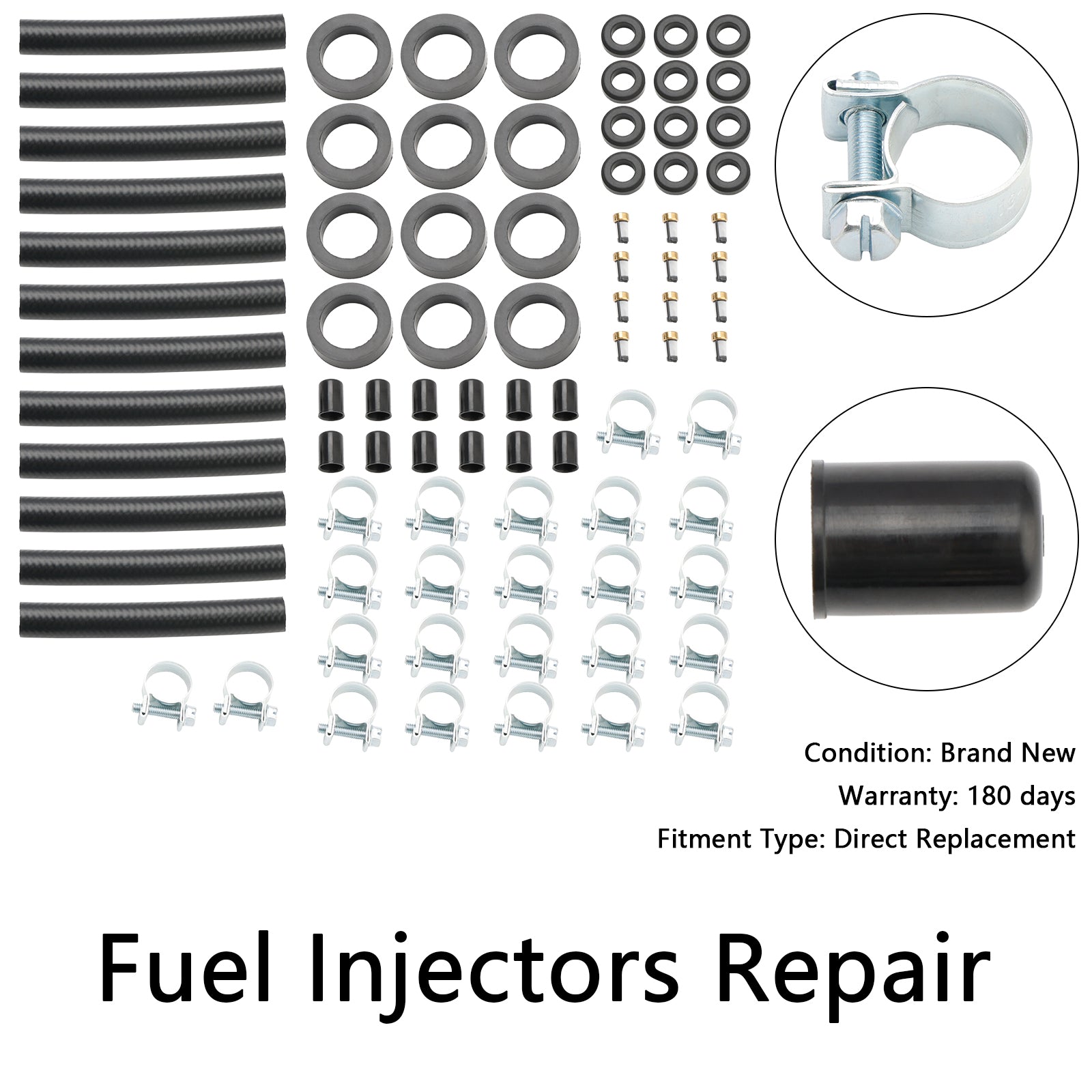 12PCS Fuel Injector Repair Kit Fit V12 XJS 1981-1991 Fit Jaguar Fit Porsche