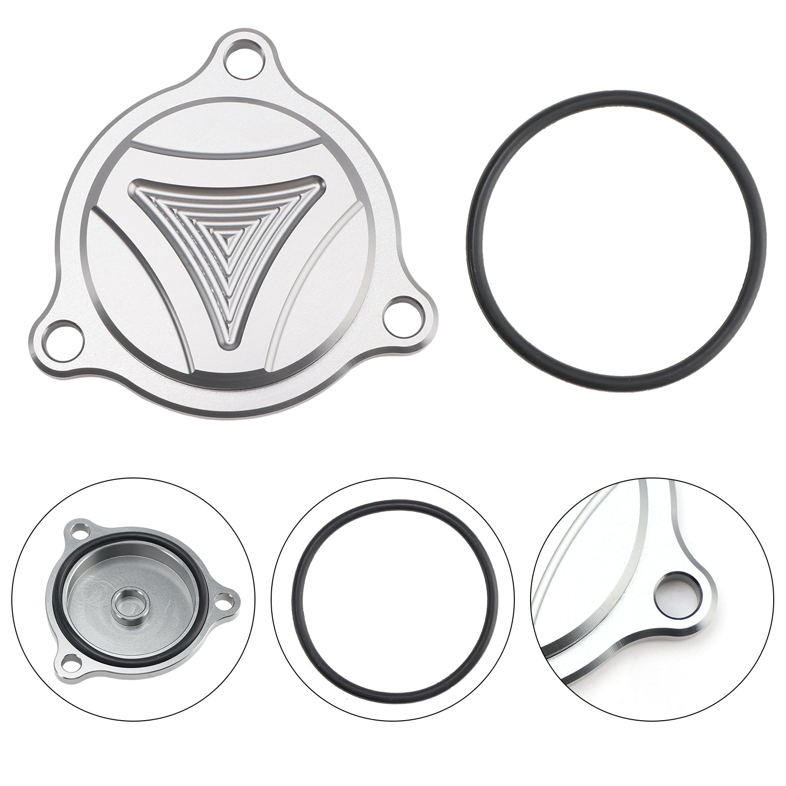 CNC OIL FILTER COVER GRAY FOR SUZUKI DRZ400 DRZ 400S DRZ 400SM DRZ400E 05-2025