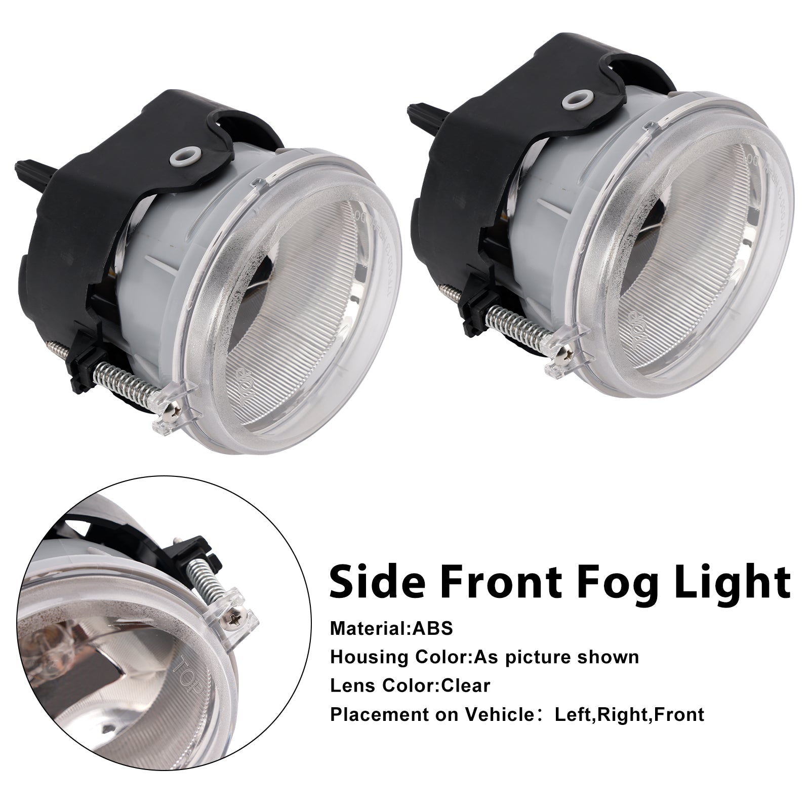 Pair Front Fog Light For Jeep Compass Dodge Charger Caliber 5182025AA