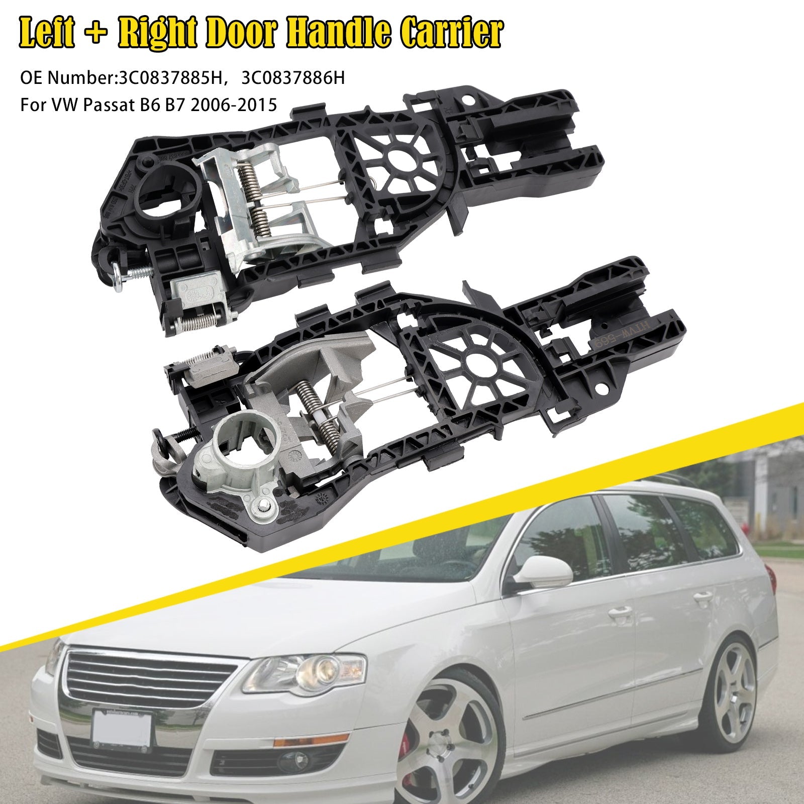 2006-2015 VW Passat B6 B7 Front Left + Right Door Handle Carrier
