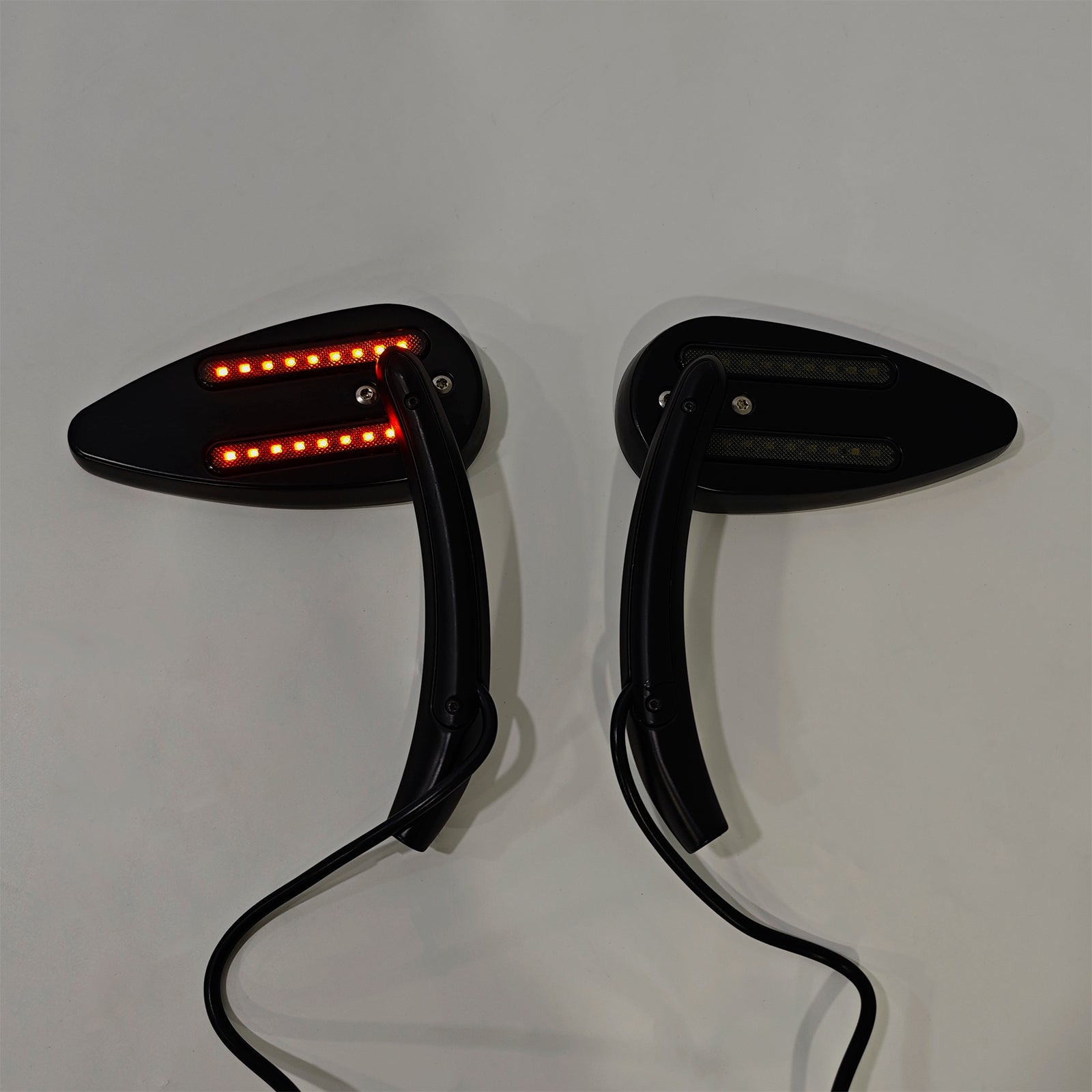 1990-2021 Sportster 883 1200 Black Custom Dynamics LED Turn Signal Mirrors