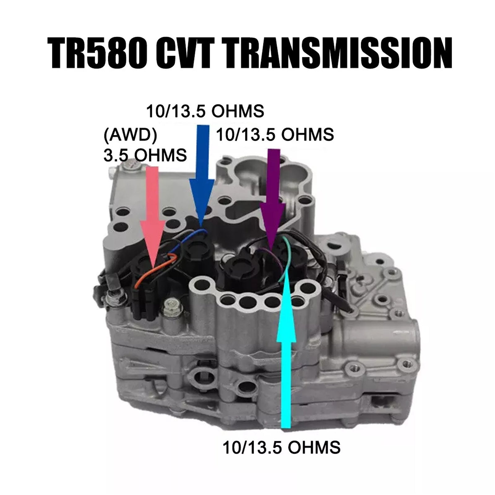 Subaru Lineartronic CVT TR580 TR690 4PCS Torque Converter AWD Solenoid