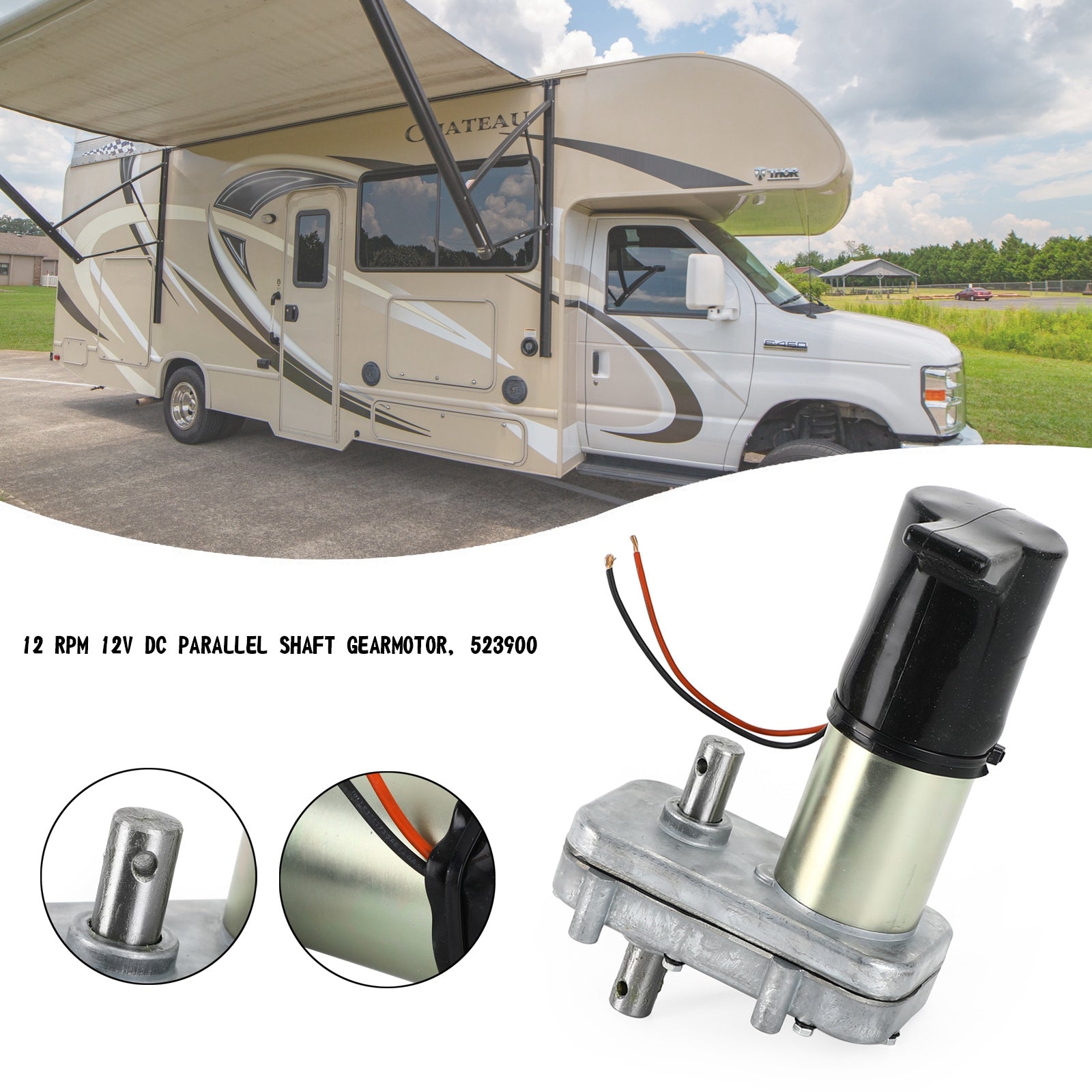 523900 RV Power Gear Slide Out Motor - 12V Edition