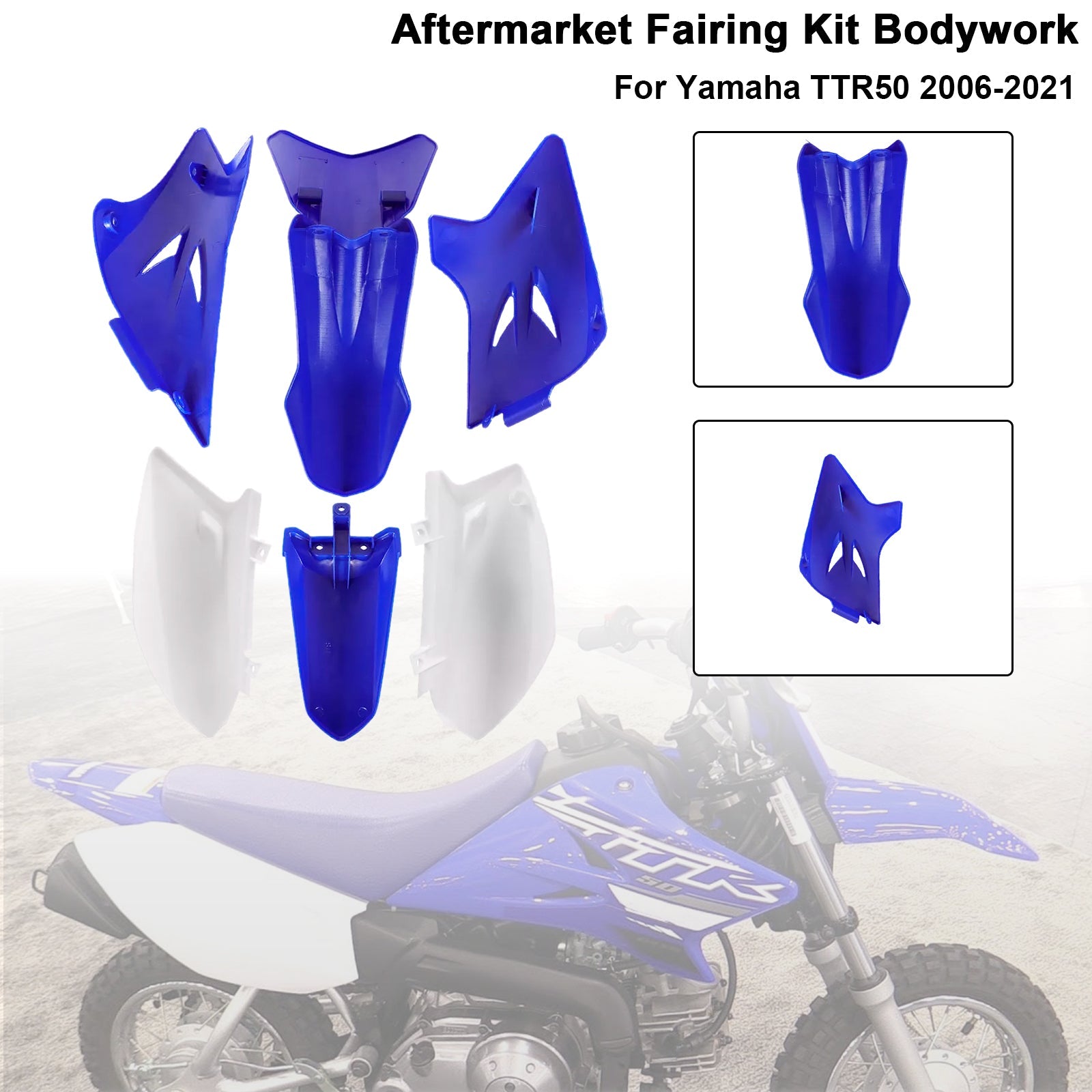 2006-2021 Yamaha TTR50 Body Plastic Kit Front Rear Fender Fairing