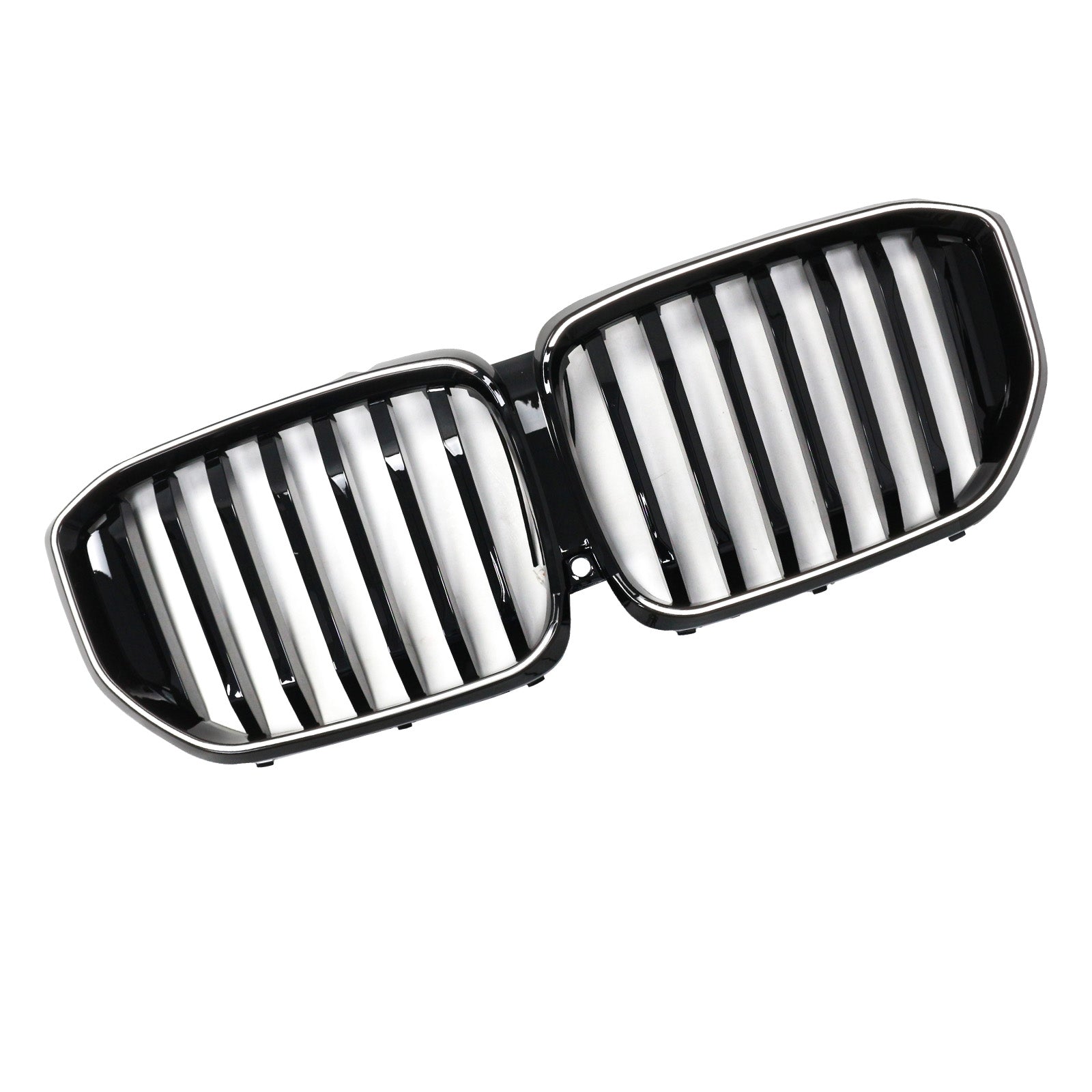 For BMW G05 LCI X5 2024+ Single Line W/LED Gloss Black Front Bumper Grille Grill