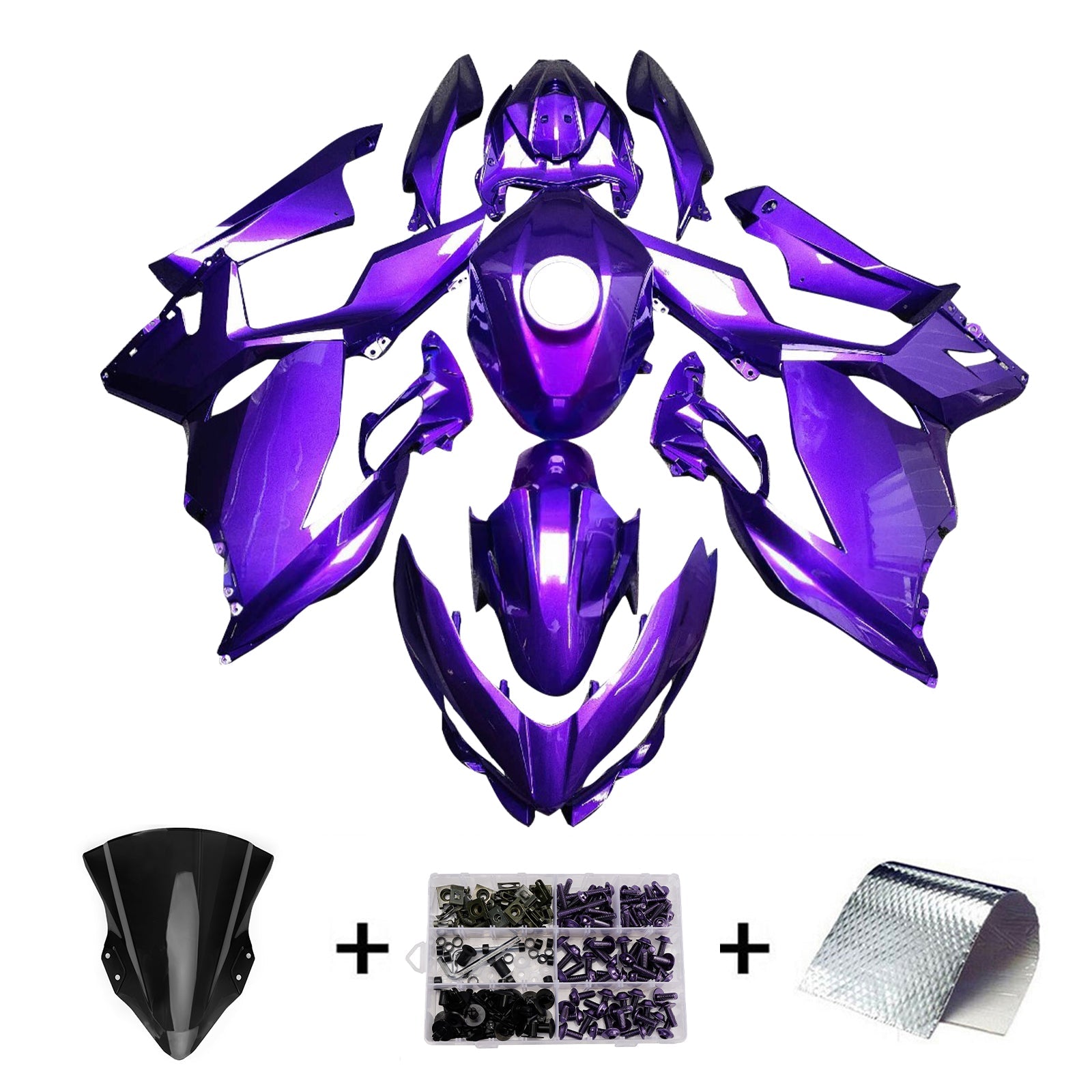 Injection Fairing Kit Bodywork Plastic ABS fit For Kawasaki EX400 Ninja400 2018-2024