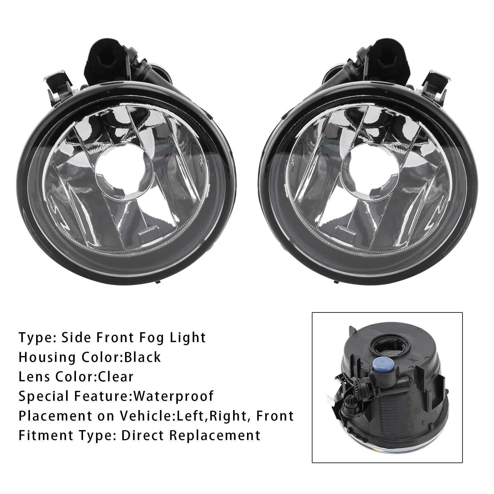 Pair Front Fog Light Lamps Without Bulbs For BMW X3 X4 X5 X6 63177238787