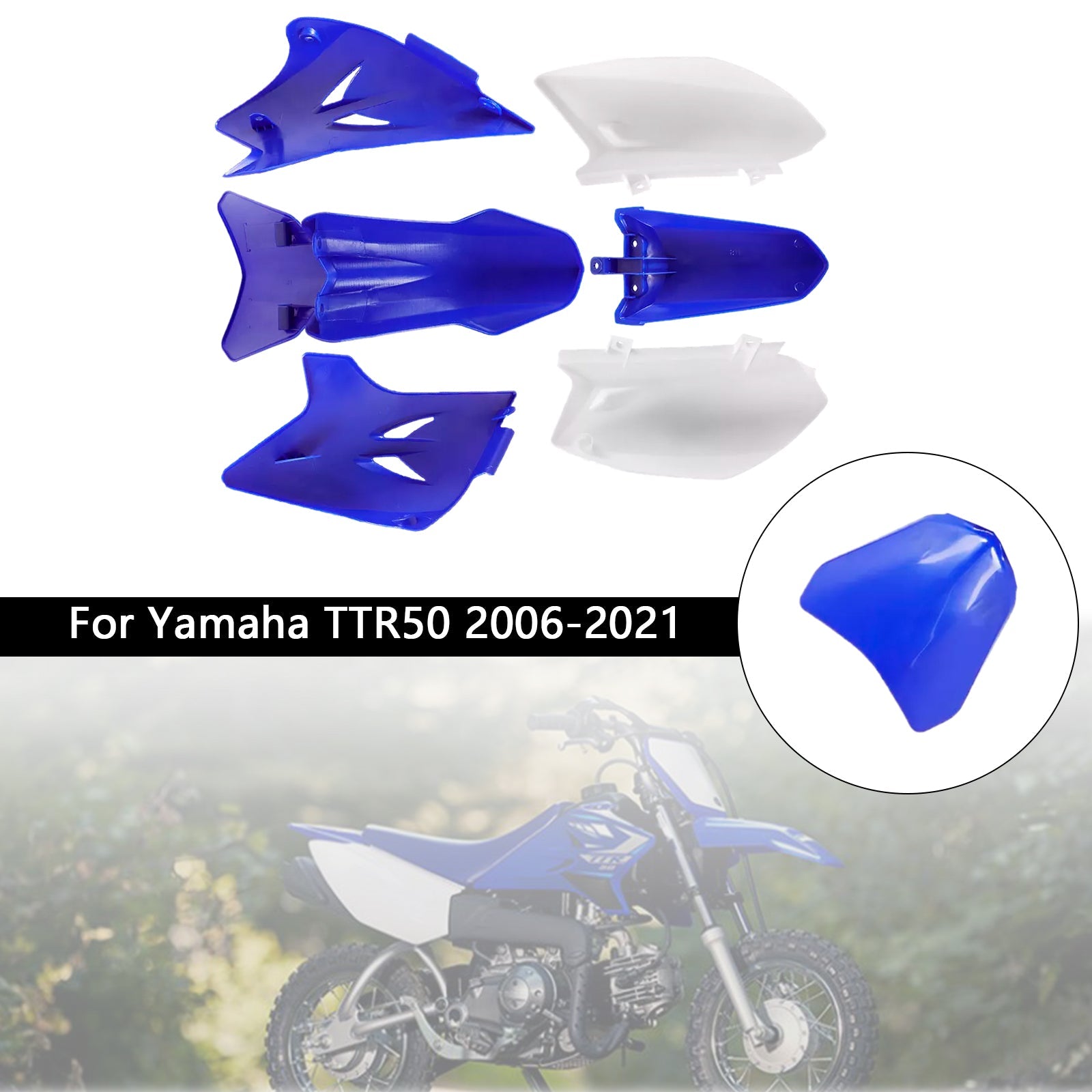 2006-2021 Yamaha TTR50 Body Plastic Kit Front Rear Fender Fairing