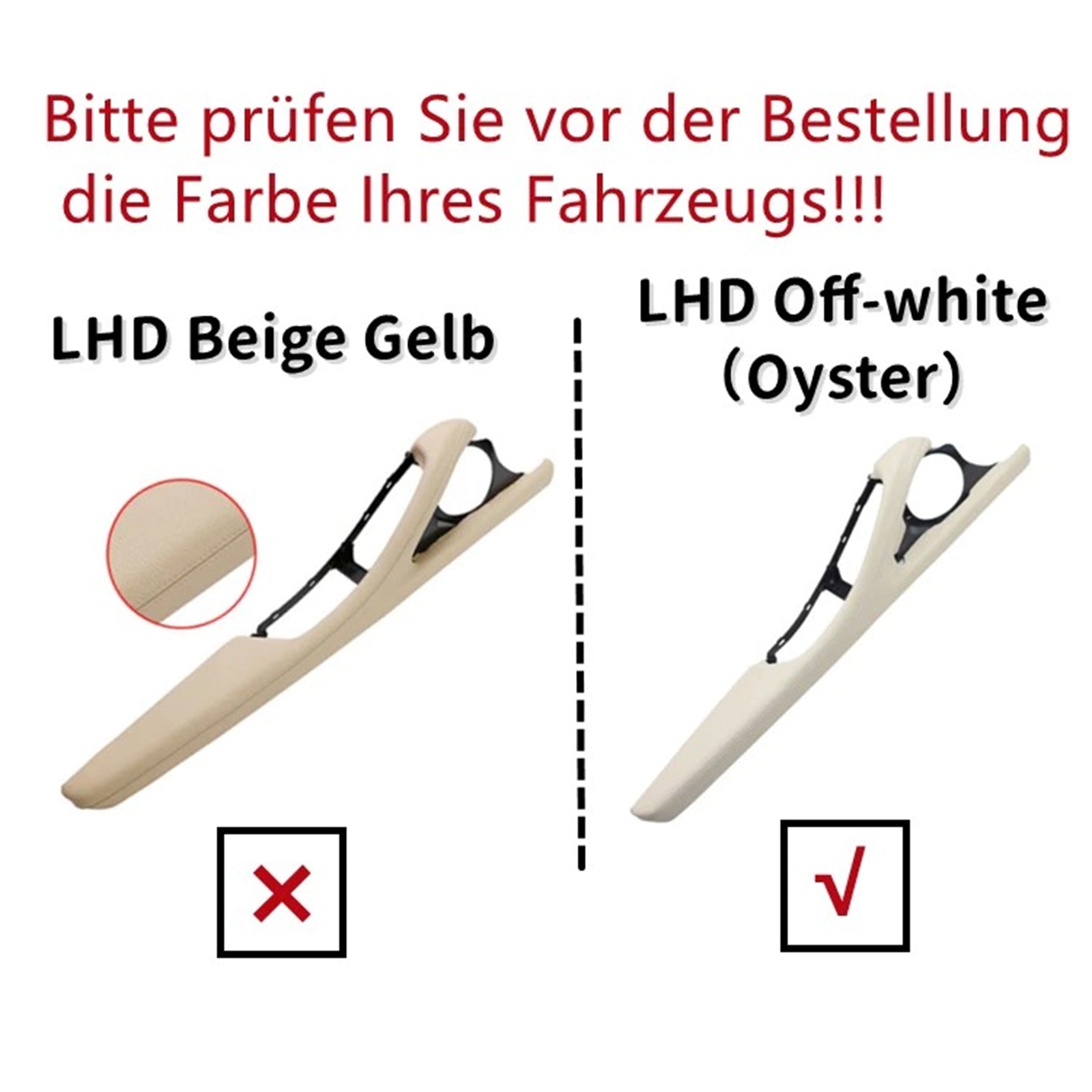 2010-2016 BMW 5 Series F11 F10 F18 1x Interior Door Panel Door Handle Off White 51417273057