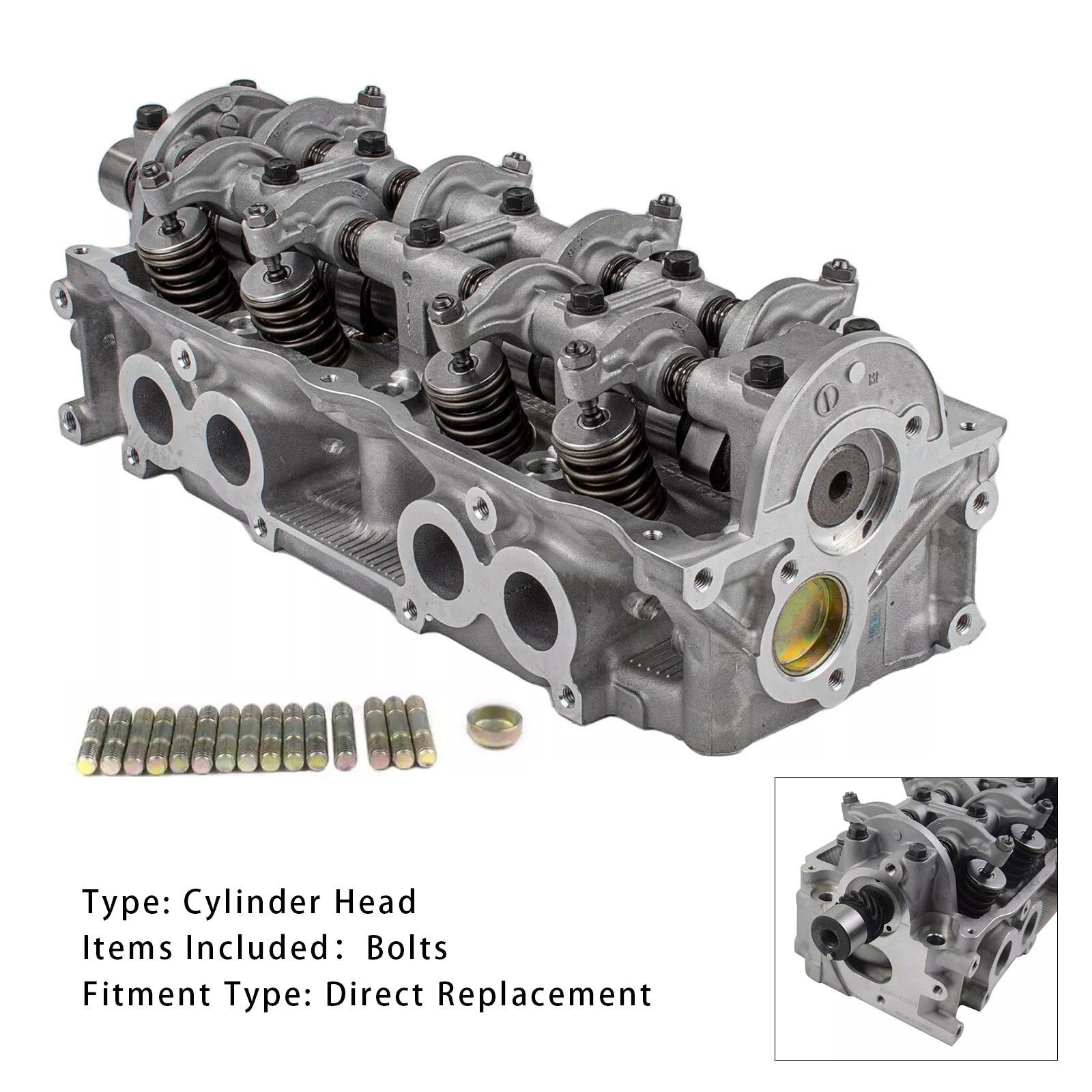 1987-1993 MAZDA B2200 2.2L 2184CC L4 SOHC, (8 VALVE), ENG. CODE "F2L" Cylinder Head Mechanical Type F80210225A