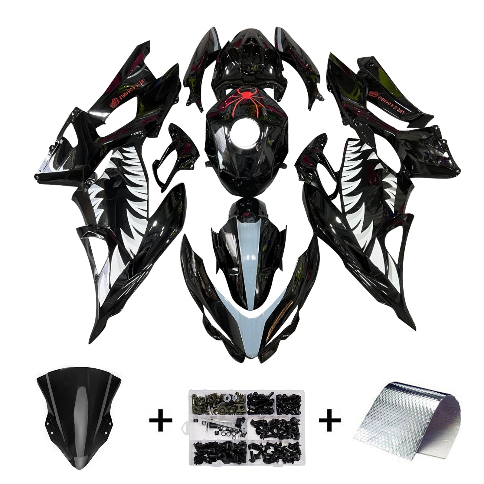 Injection Fairing Kit Bodywork Plastic ABS fit For Kawasaki EX400 Ninja400 2018-2024