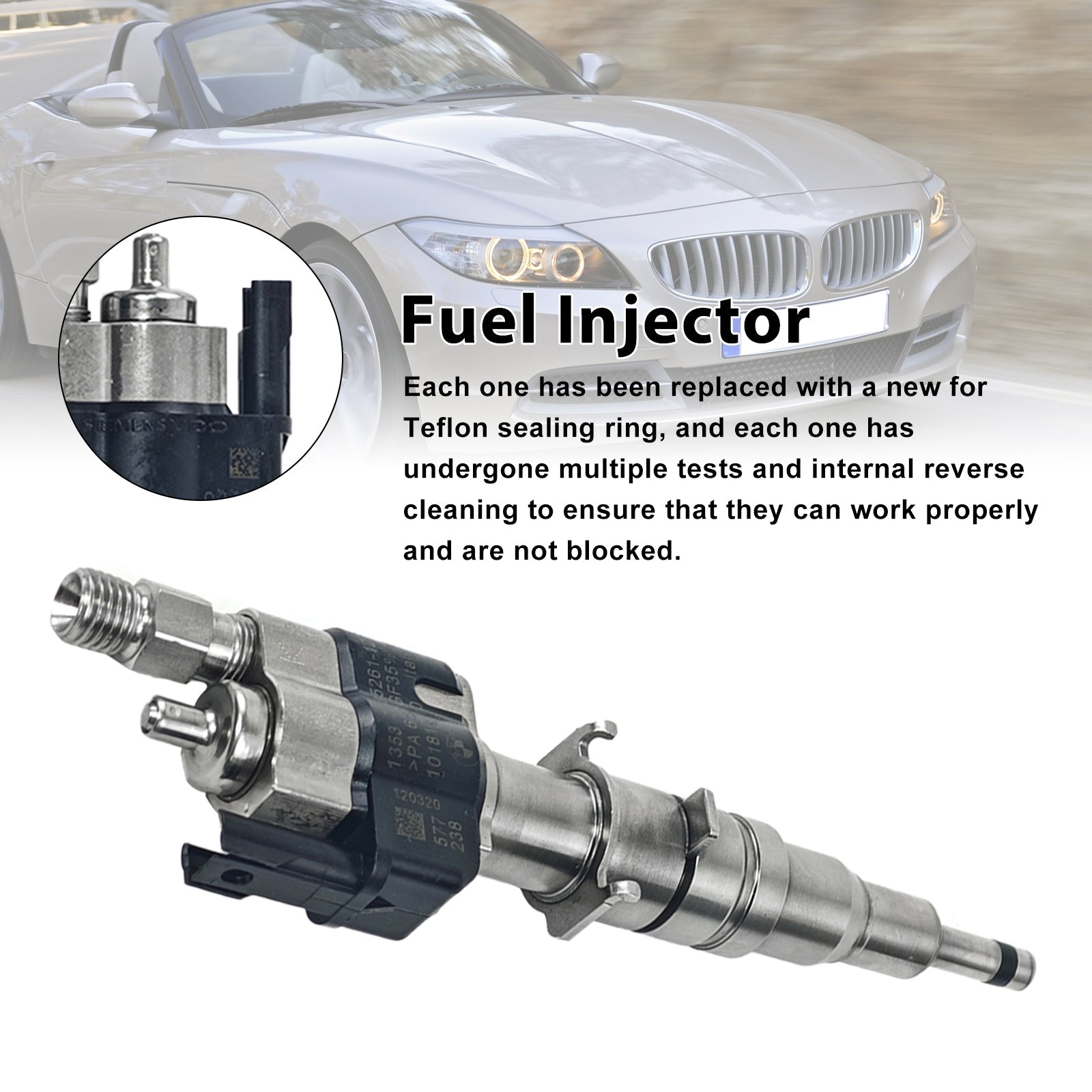 2009-2012 BMW 5 Series 550iX Automatic 1PCS Fuel Injector 13537585261-12 135375651