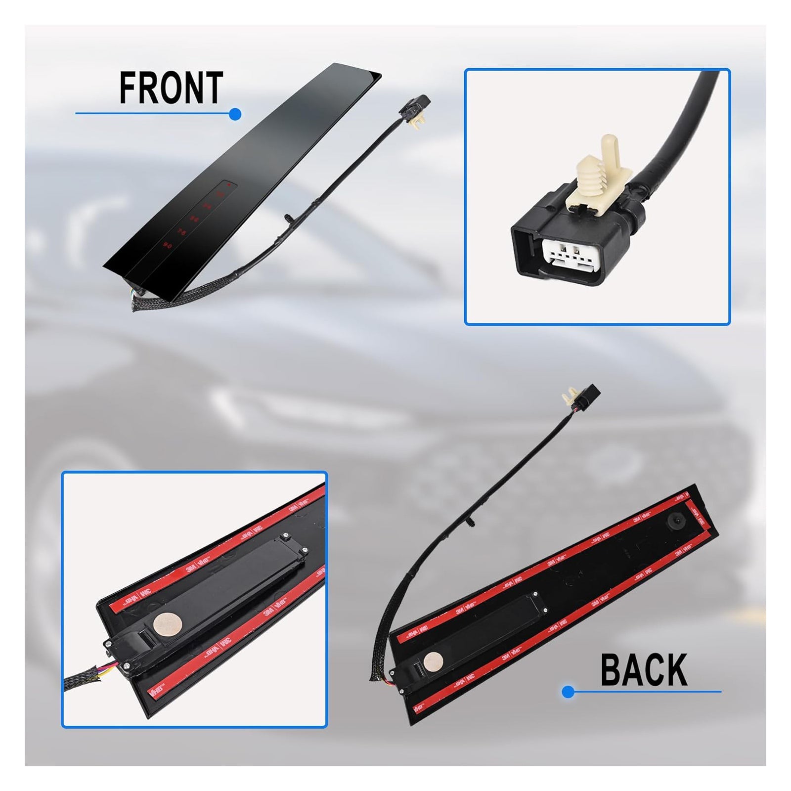 2011-2019 Ford Taurus Front Driver Left B Pillar Molding Trim Keyless Entry