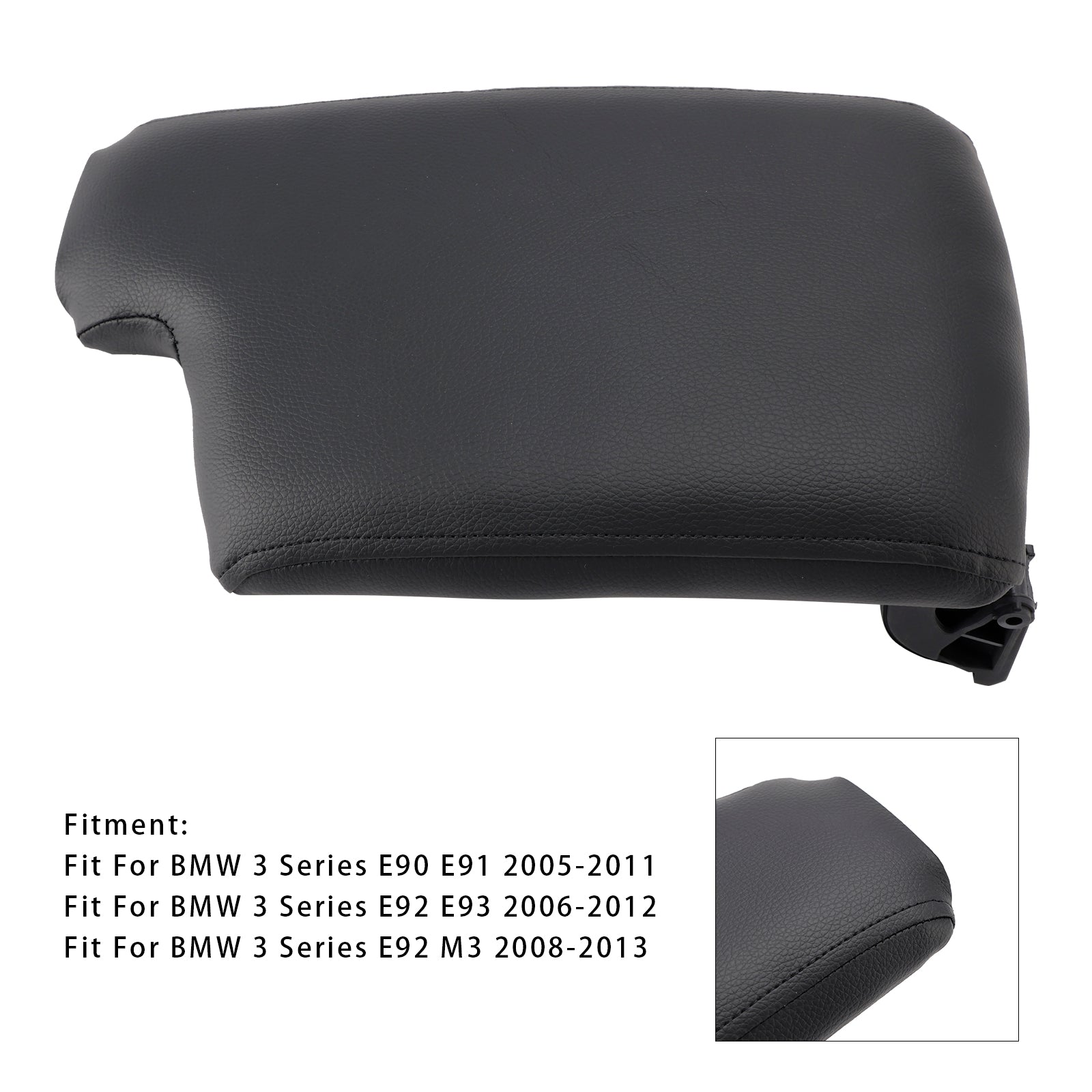 Black Leather Armrest Centre Console Lid For BMW E90 E91 E92 E93 51169134486