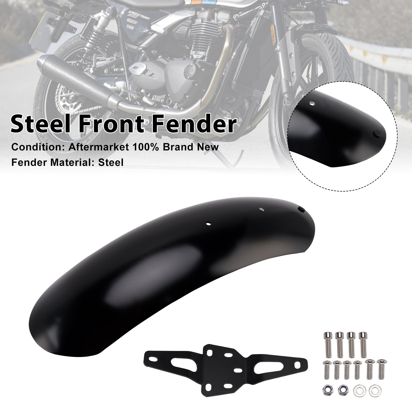 Steel Front Fender Mudguard For Street Scrambler 900 Speed Twin 900