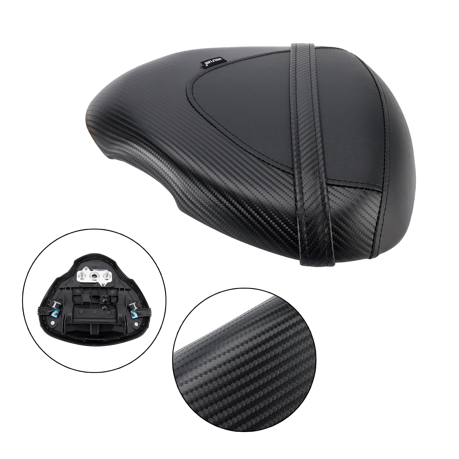 2022-2024 SUZUKI Hayabusa GSX1300R Rear Seat Passenger Cushion Flat Pu White