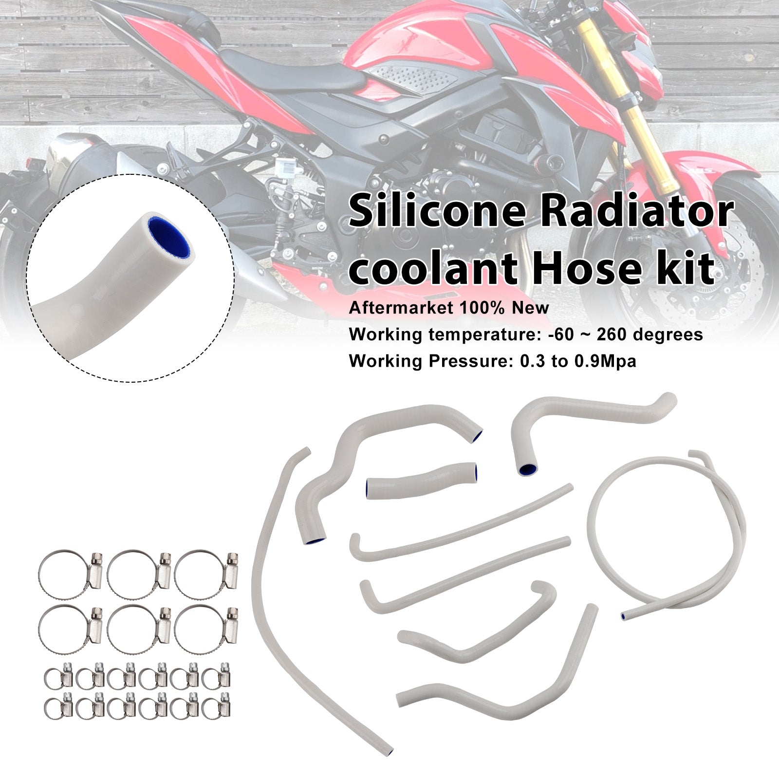 2017-2025 Suzuki GSX-S750/Z Silicone Radiator coolant Hose kit
