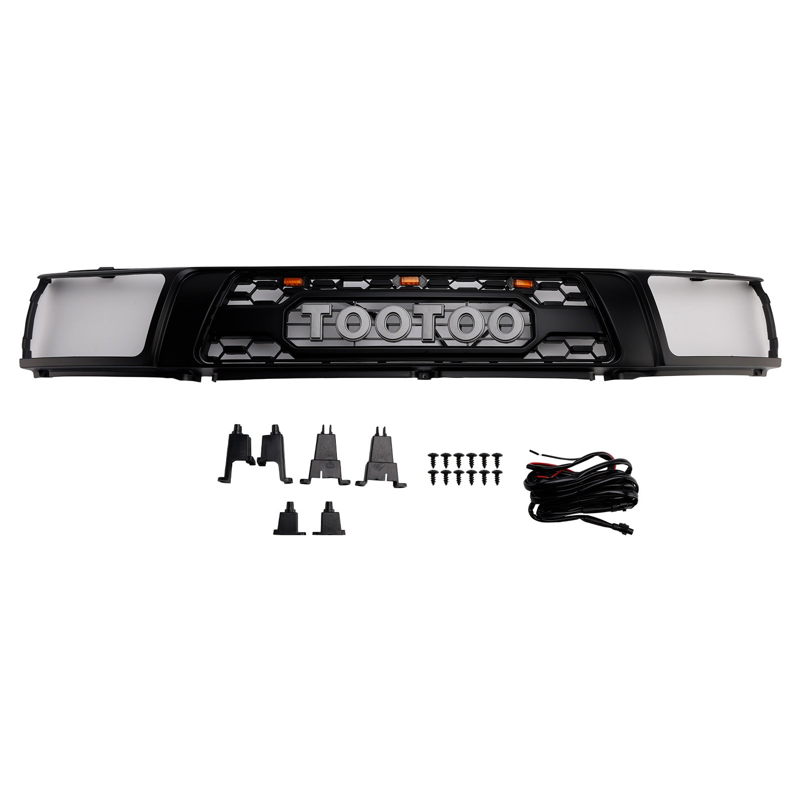 1992-1995 Toyota 4Runner With Led Matte Black Front Bumper Grill Grille