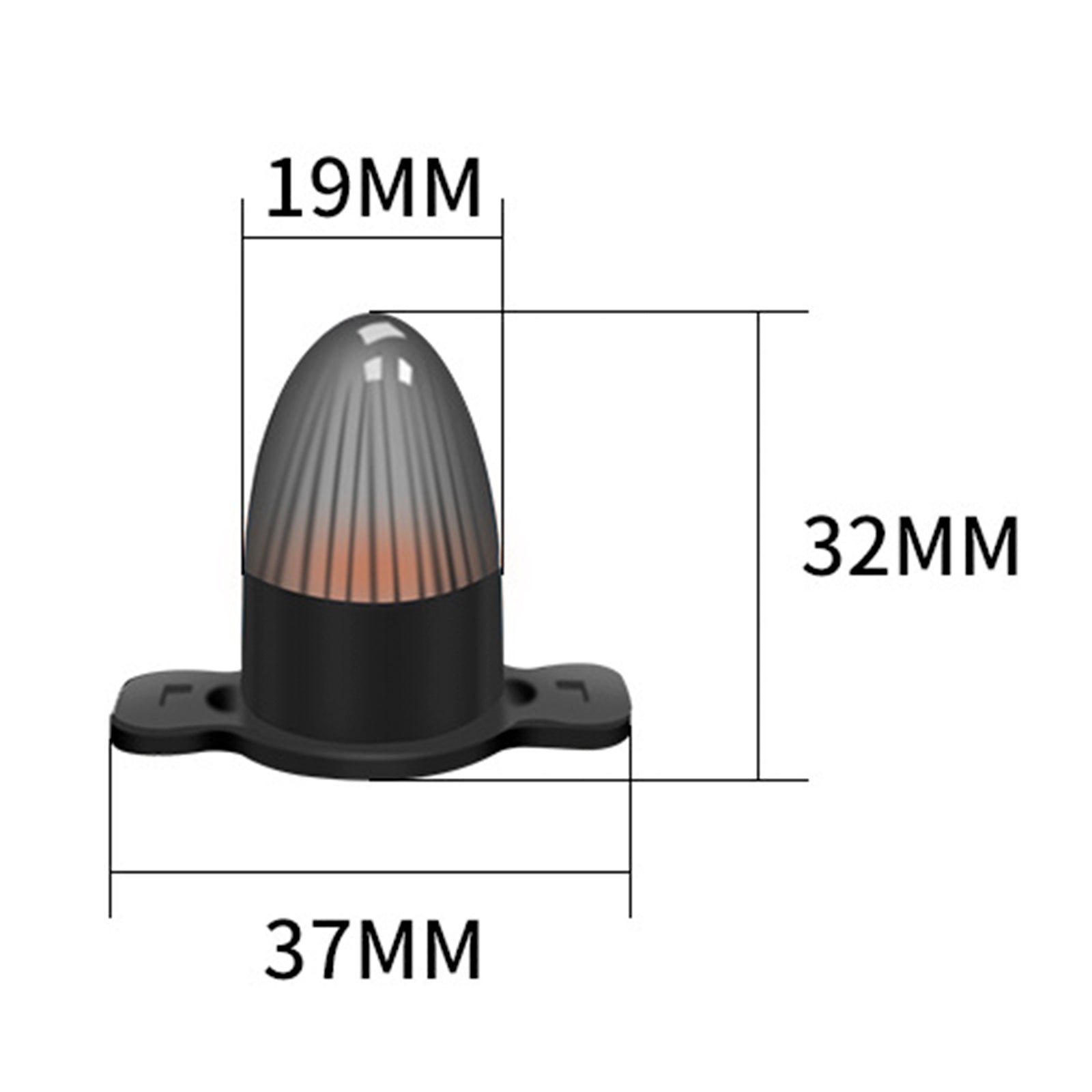 12Pcs Front Grille LED Flashing Lighting Bullet Head Appearance For Universal Car