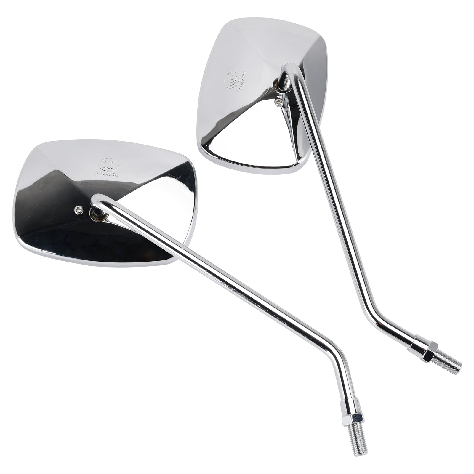 Chrome 10mm Rearview Mirror Set For Piaggio Beverly 125 250 2004 2005 06 07 08