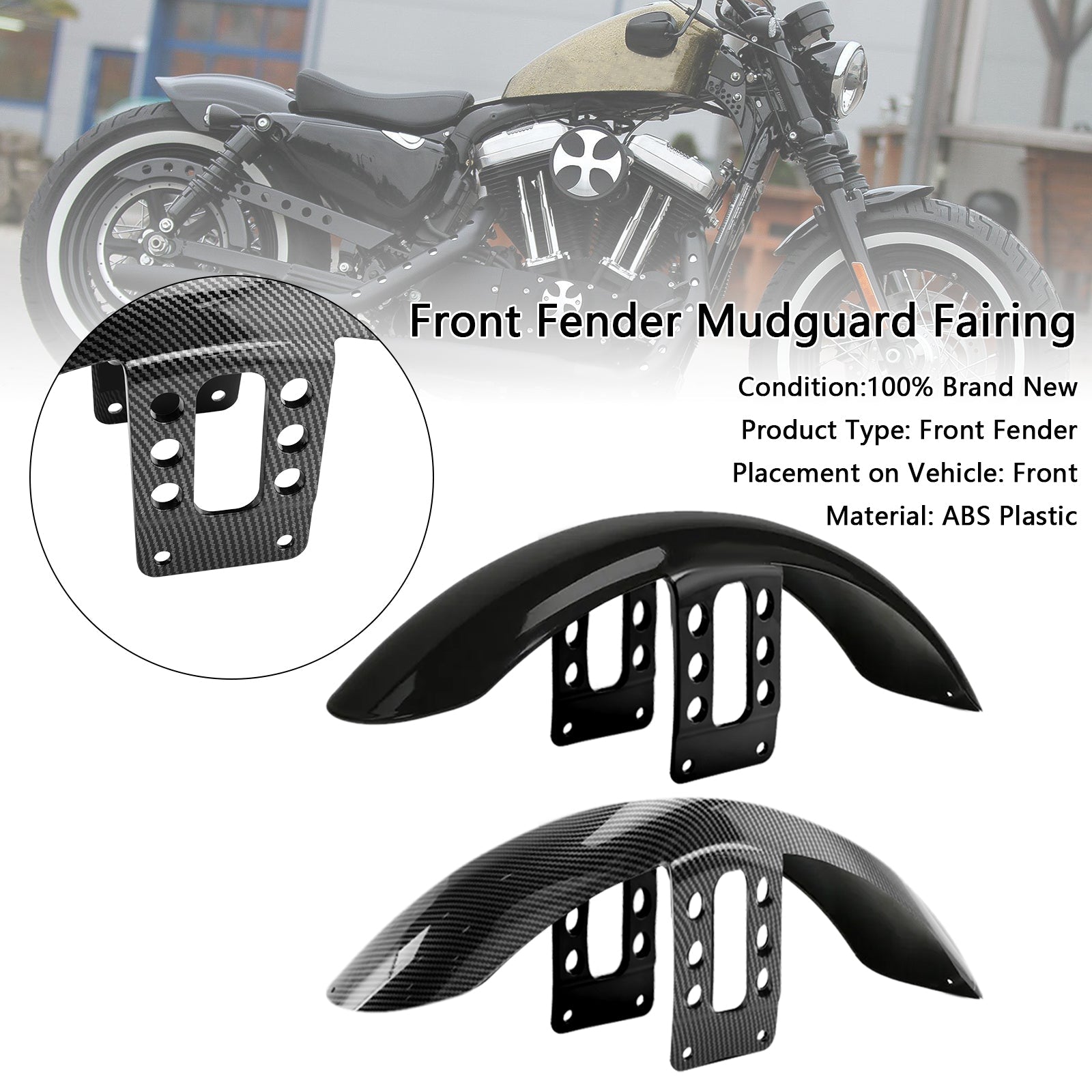 High Front Fender Mudguard Fairing For Sportster 883 1200 1988-up