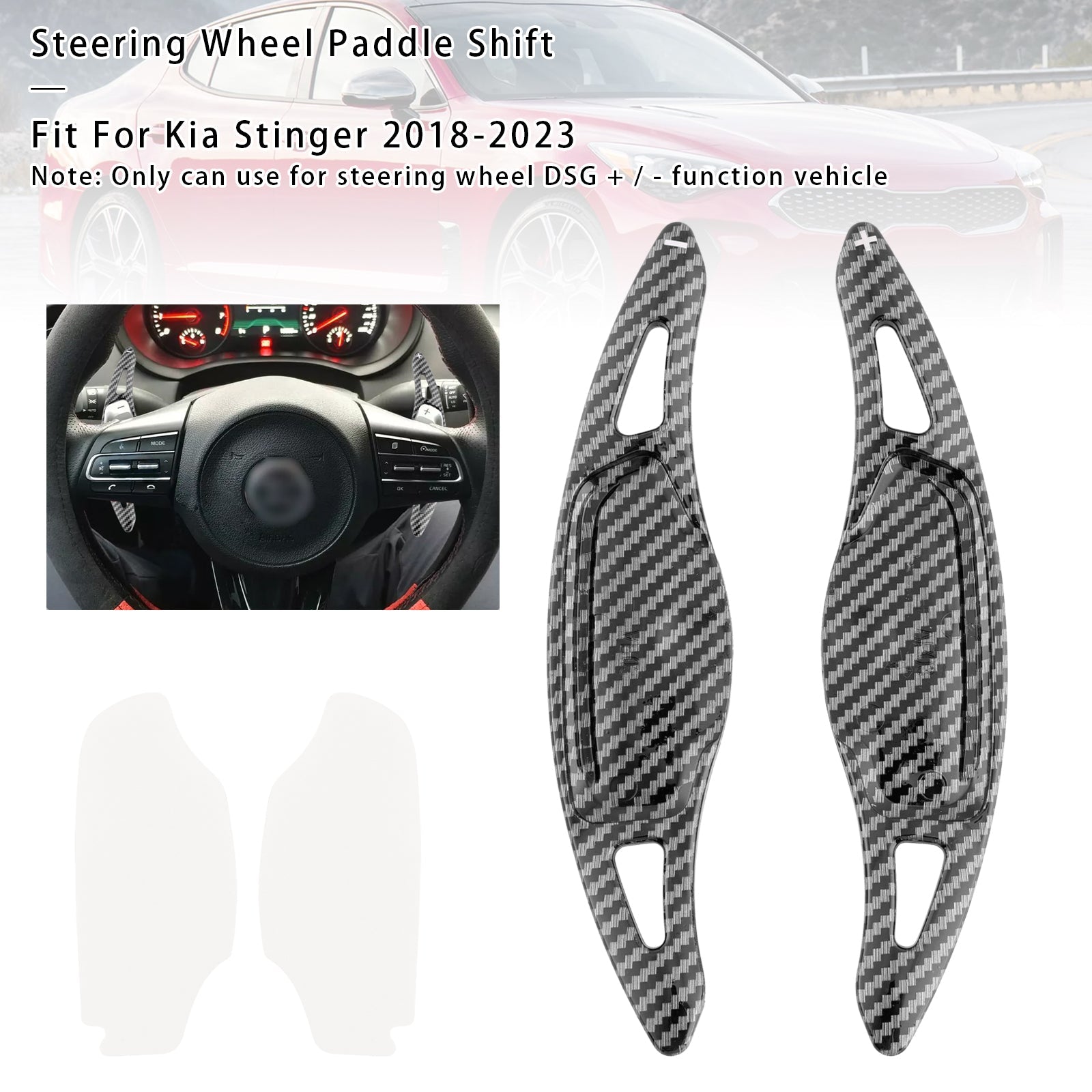 2018-2023 Kia Stinger Steering Wheel Paddle Shifter Covers