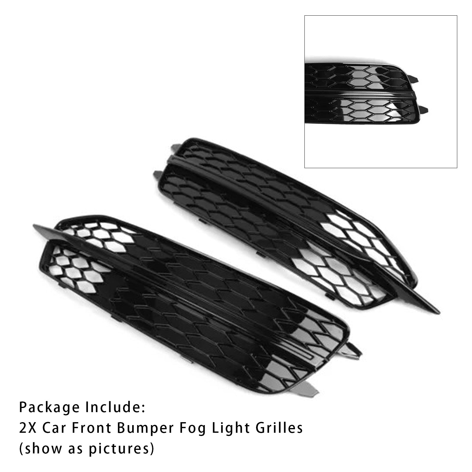 2012-2014 Audi A6 C7 S-Line 2X Car Front Bumper Fog Light Grilles