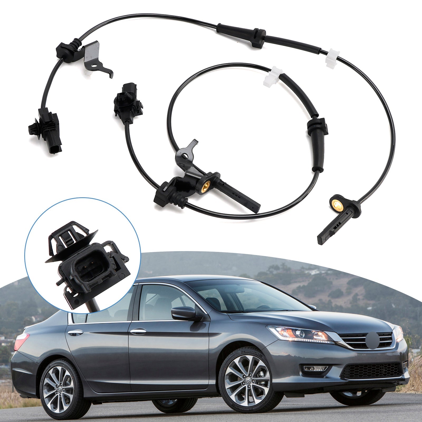 2X Front ABS Wheel Speed Sensor For Honda Accord 2013-2017
