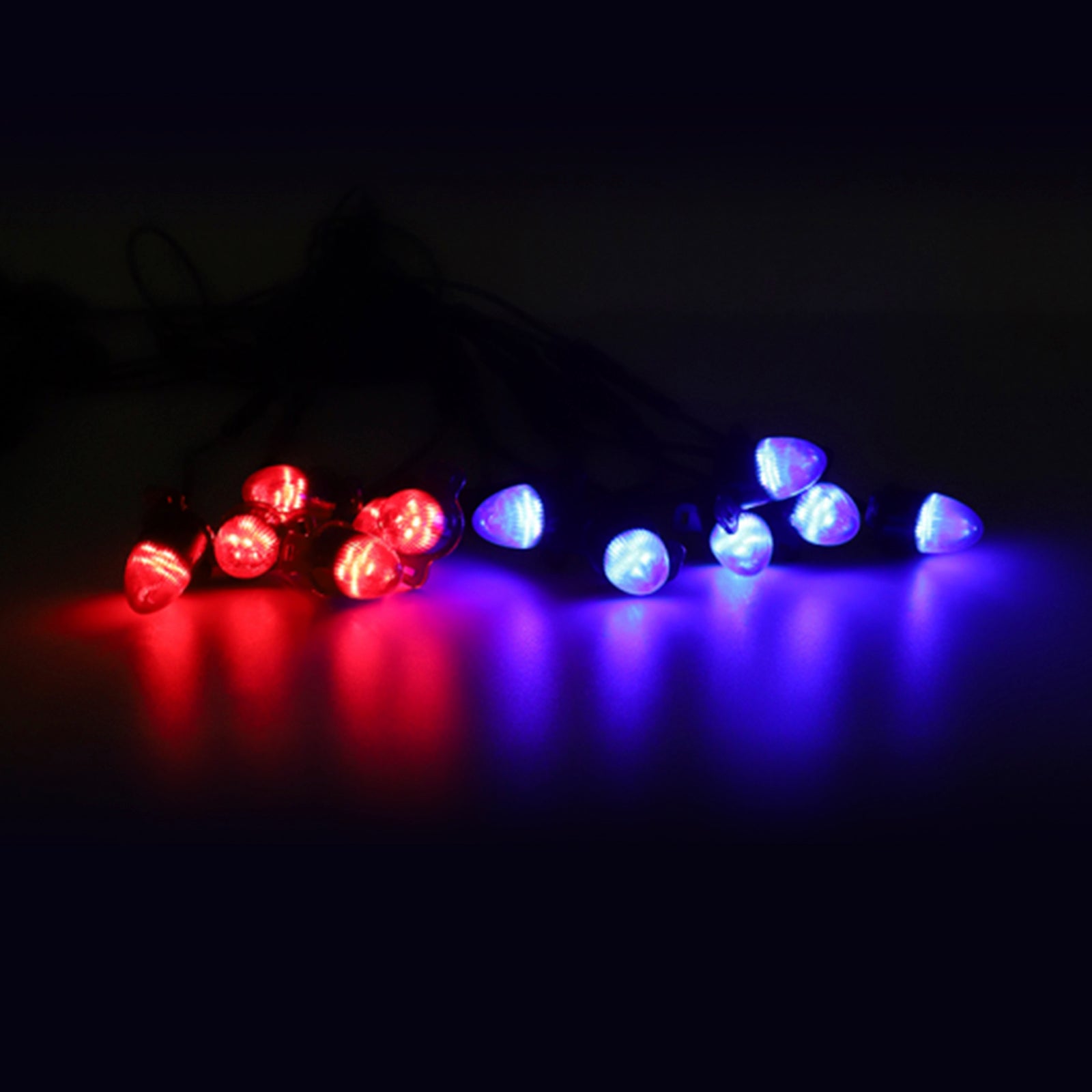 16Pcs Front Grille LED Flashing Lighting Bullet Head Appearance For Universal Car